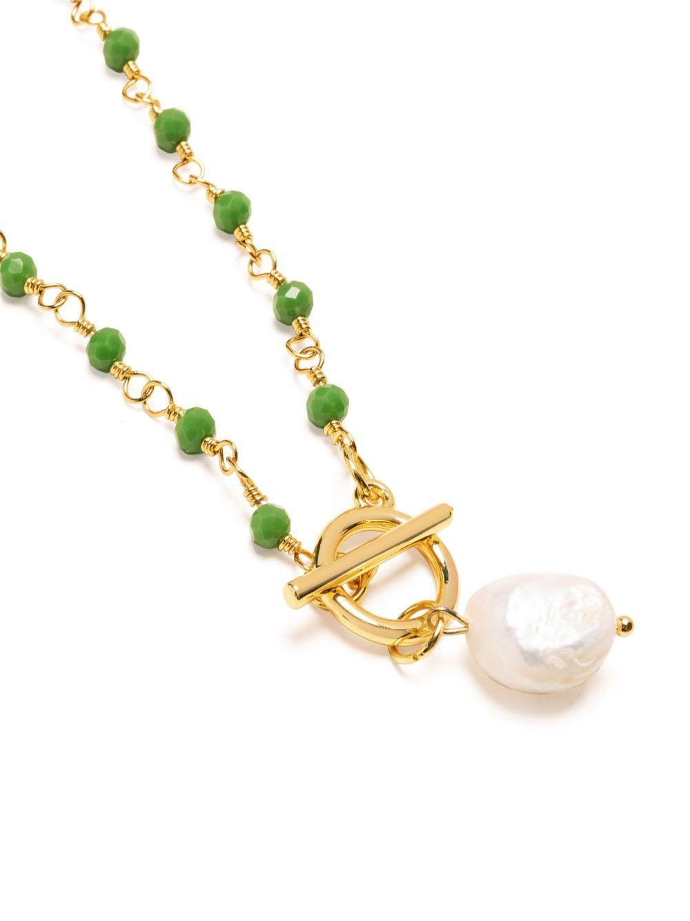 pearl-pendant wrap necklace Product Image