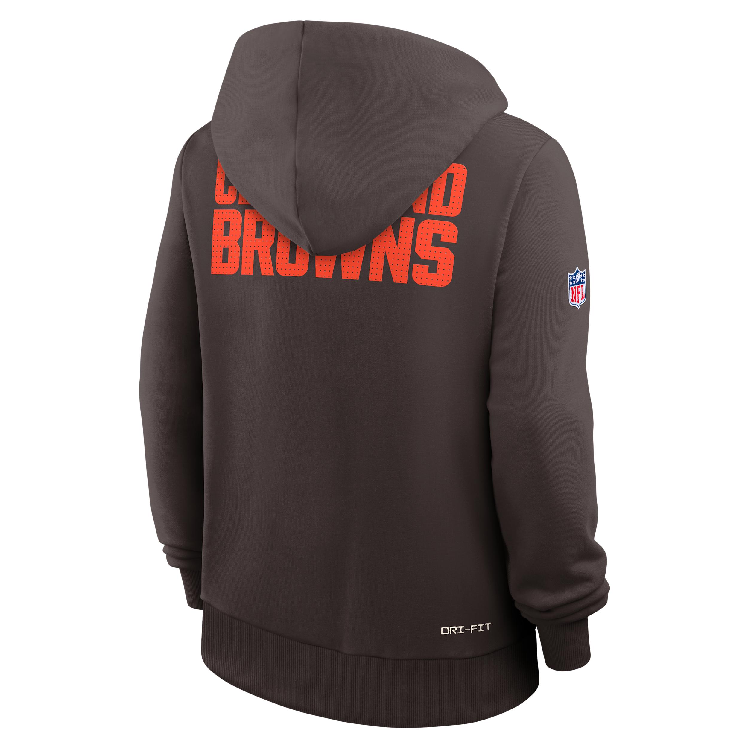 Cleveland Browns Sideline Nike Womens Dri-FIT NFL Pullover Hoodie | 03C32DI9I-A0M Product Image