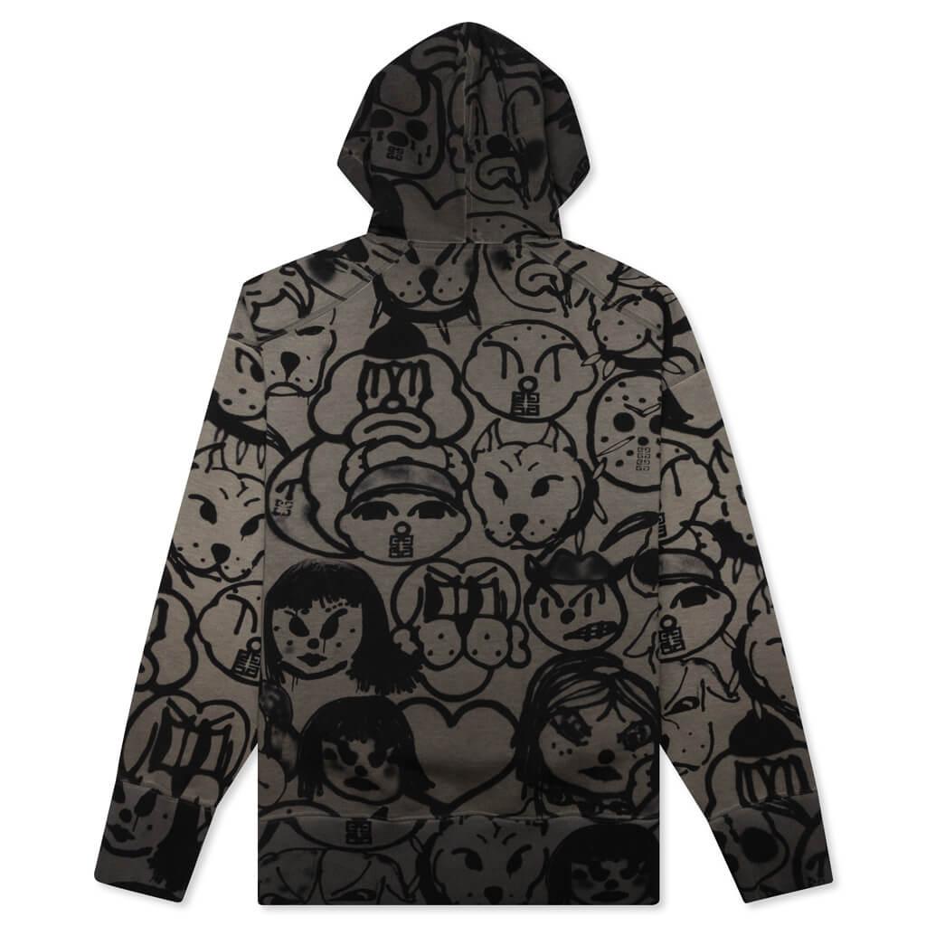 All Over Family Oversized Hoodie - Khaki Male Product Image