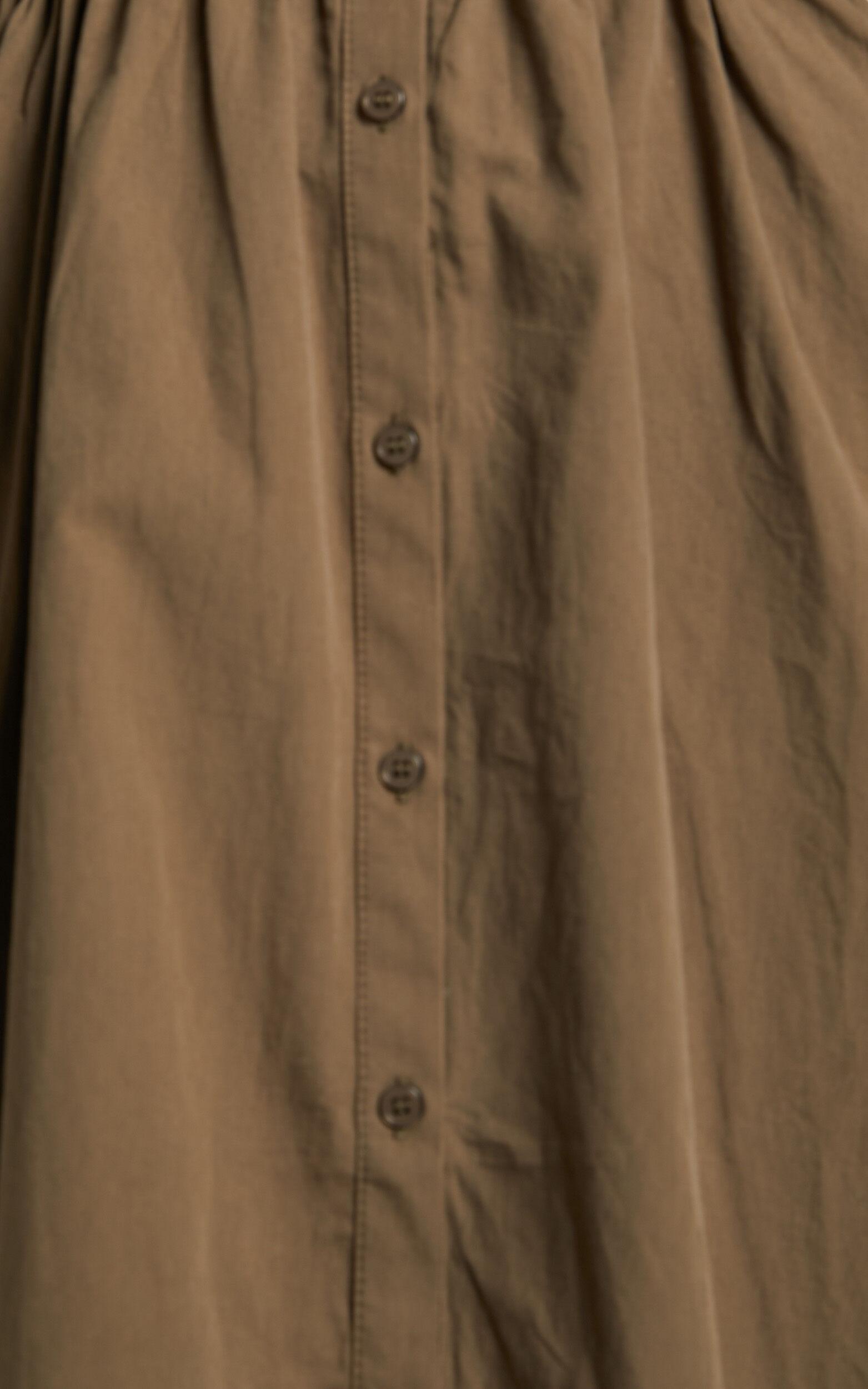 Jiah Dress - Side Cut Out Mini Shirt Dress in Khaki Product Image