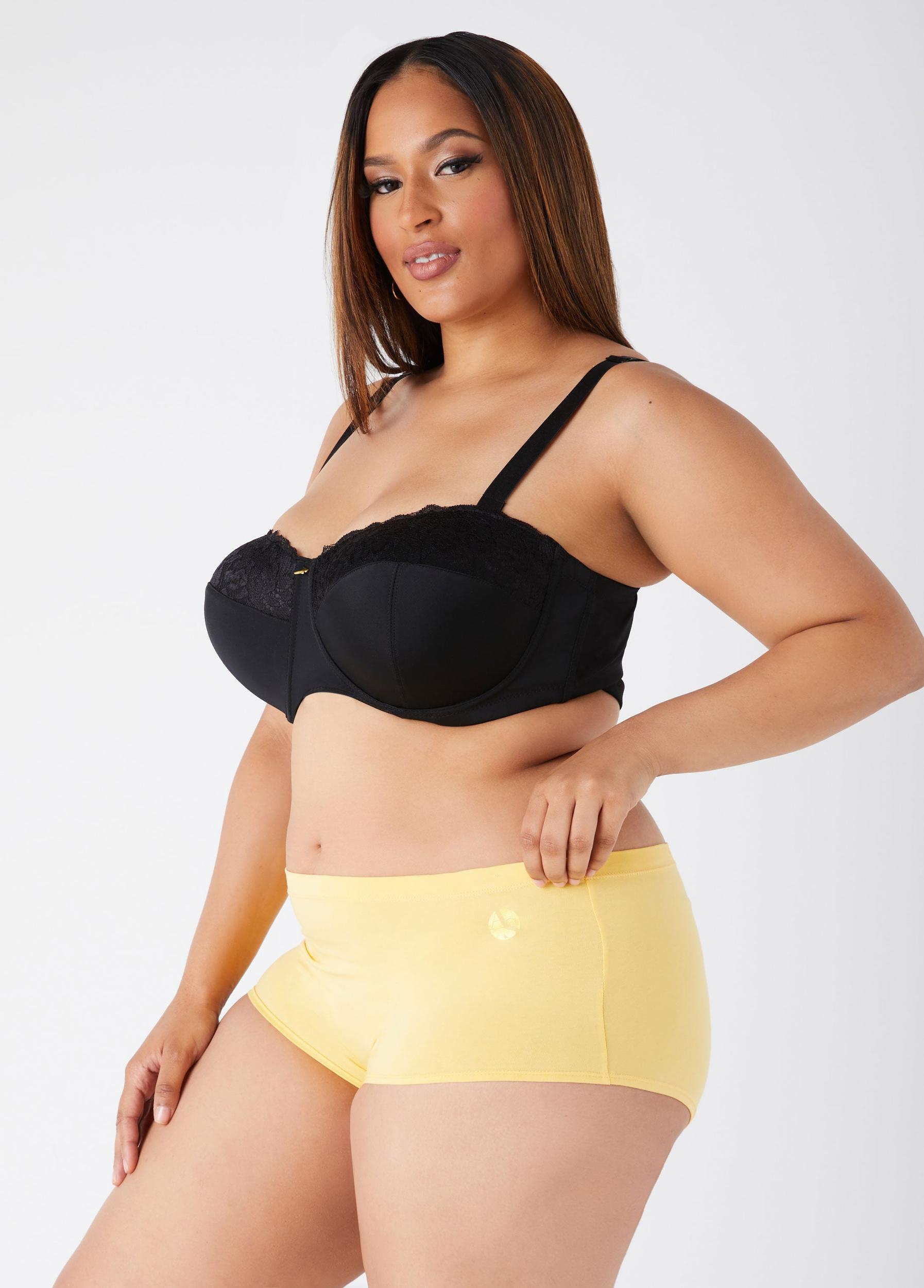 Plus Size Logo Print Cotton Blend Boyshorts Ashley Stewart Product Image