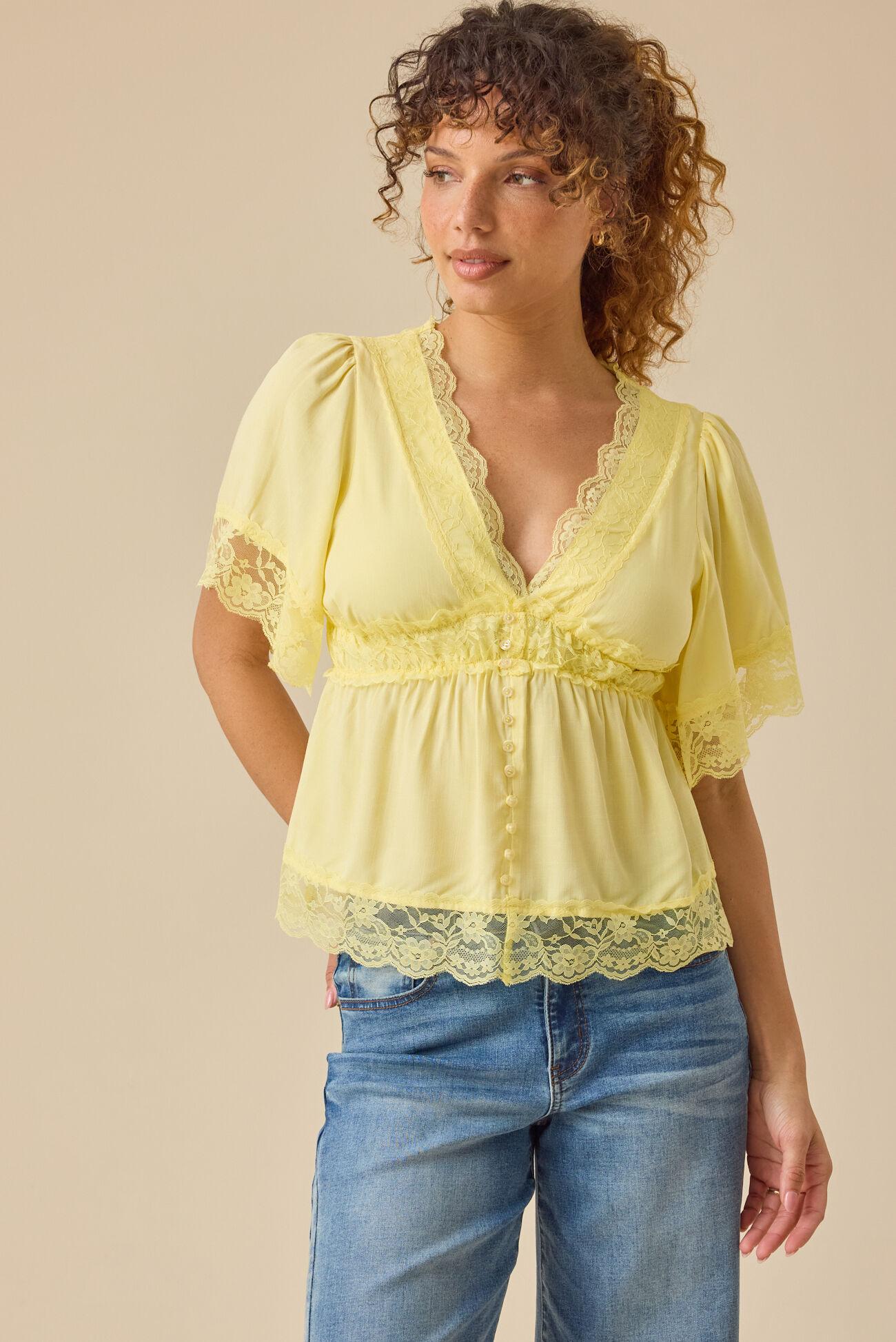 Evanelle Lace Babydoll Top Product Image