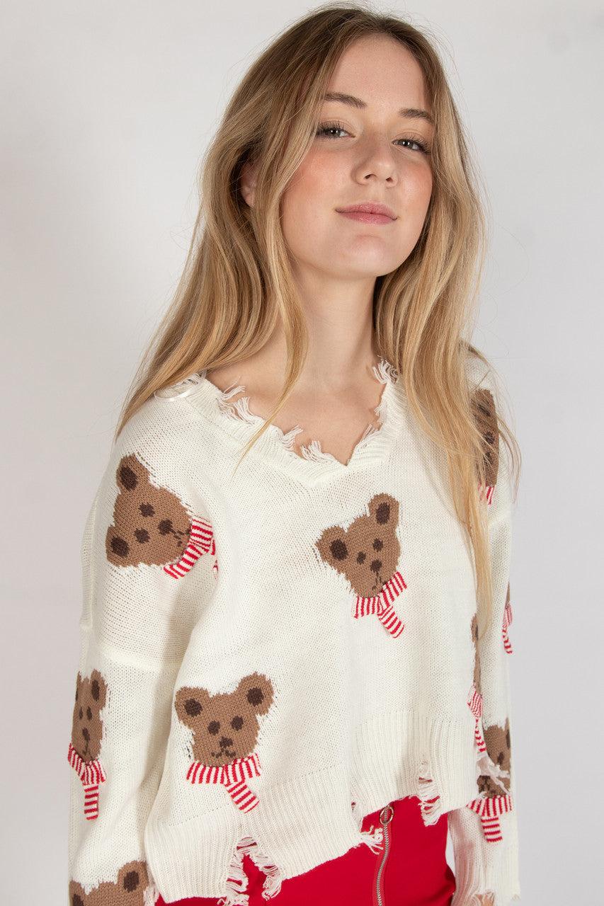 Cozy Bears Distressed Sweater Product Image