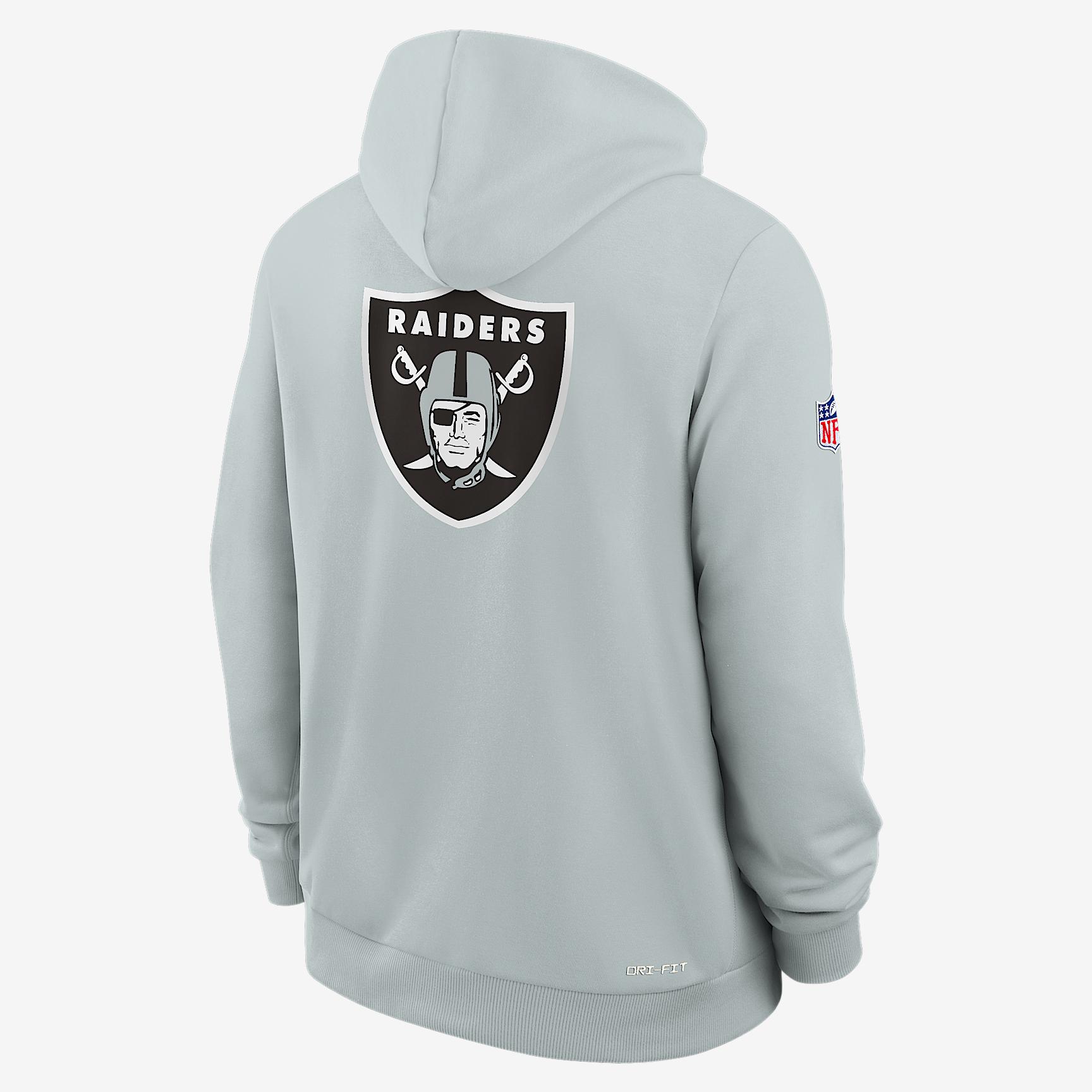 Las Vegas Raiders Utility Player Sideline Nike Mens Dri-FIT NFL Full-Zip Hoodie | 03AV07R8D-2FB Product Image