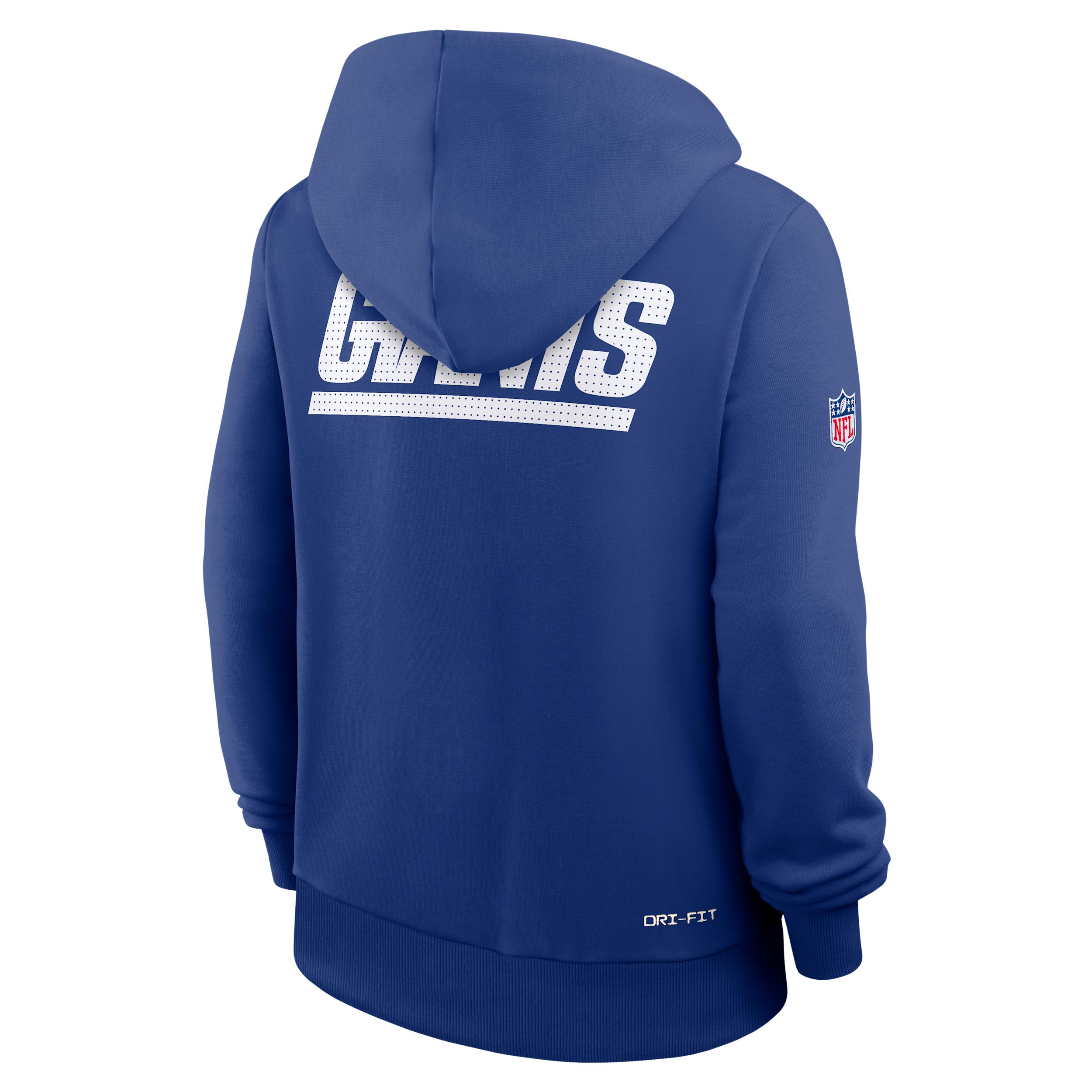 New York Giants Sideline Nike Womens Dri-FIT NFL Pullover Hoodie | 03C34EW8I-A0M Product Image