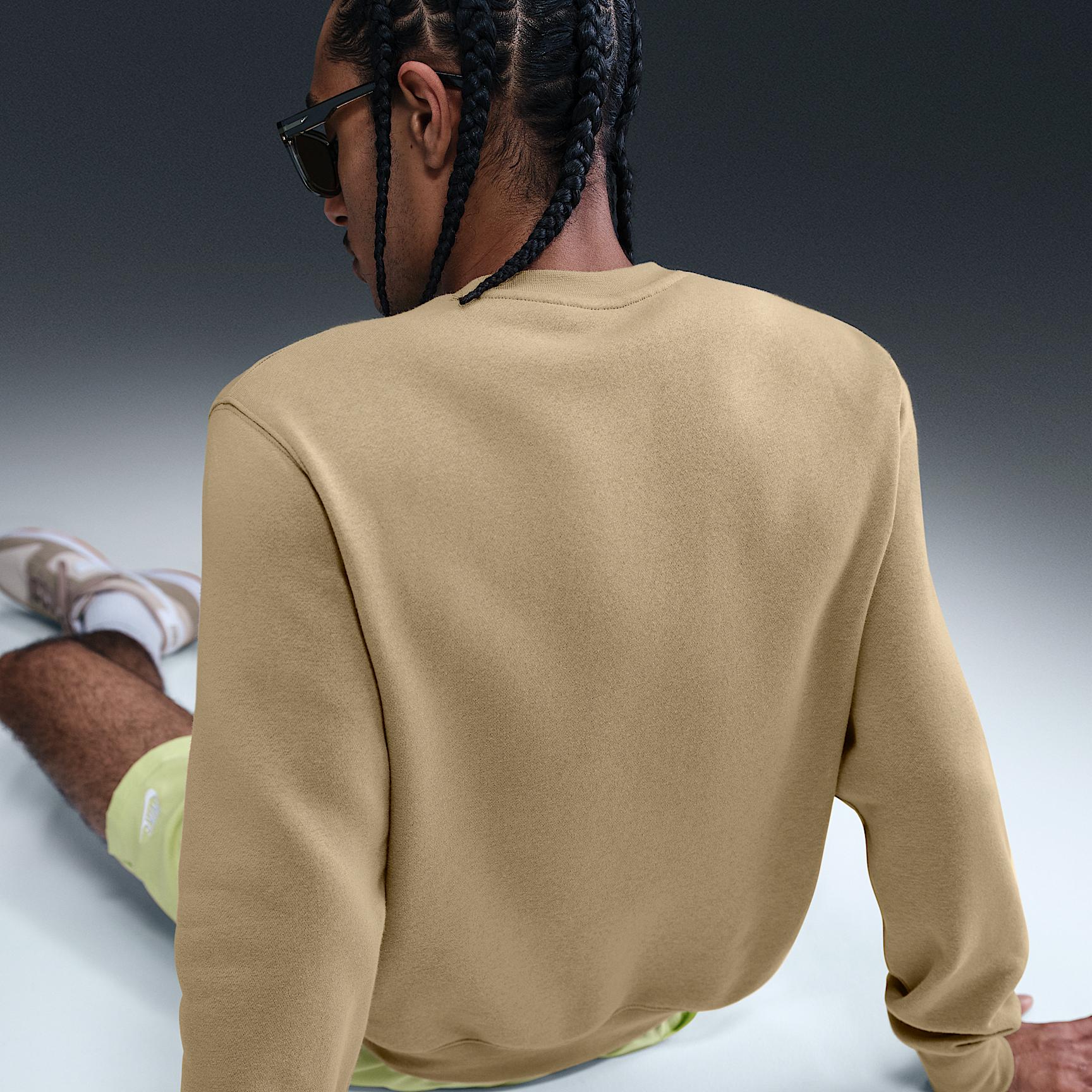 Nike Mens Nike Club Crew - Mens Parachute Beige/White Product Image