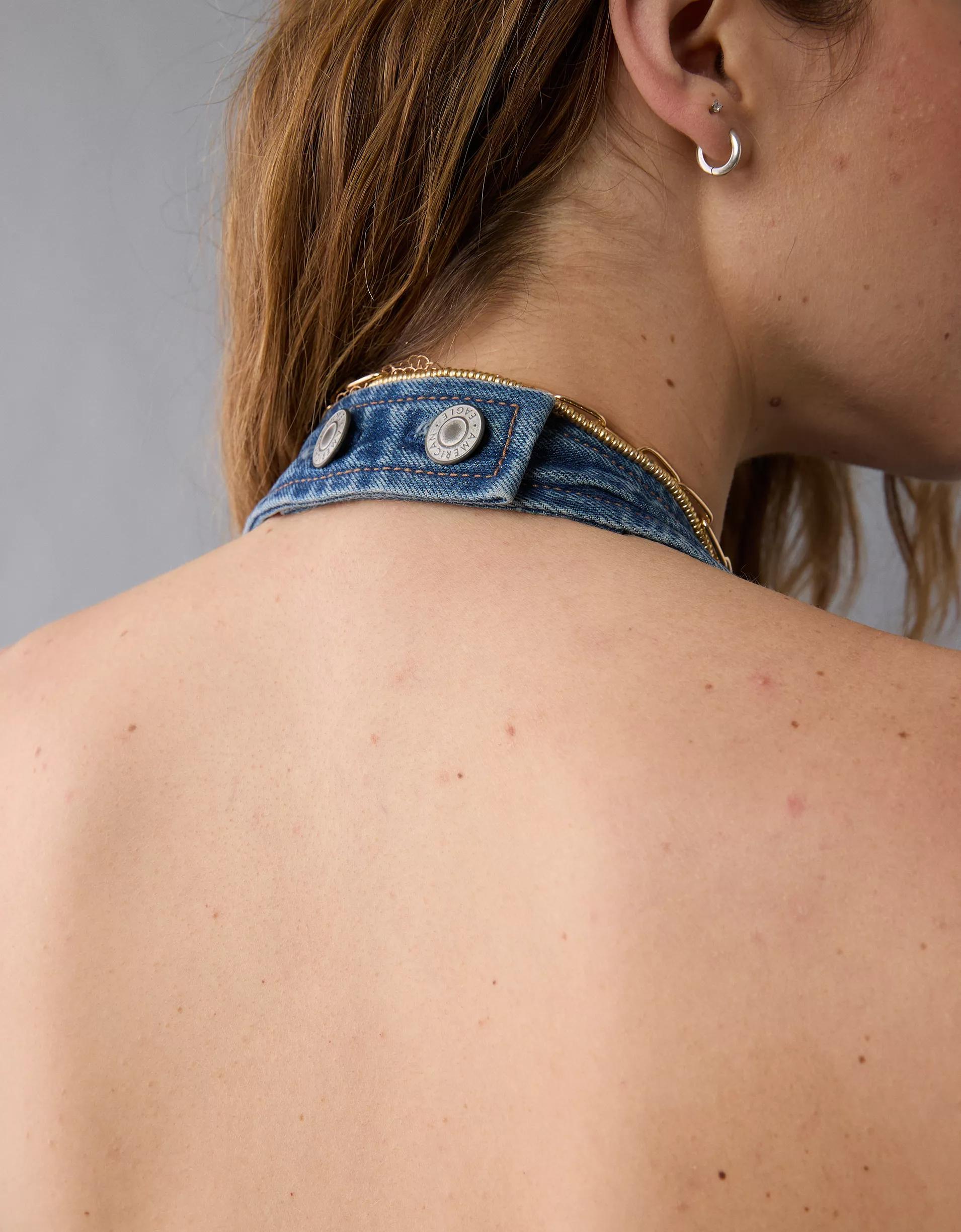 AE Denim Halter Vest Product Image