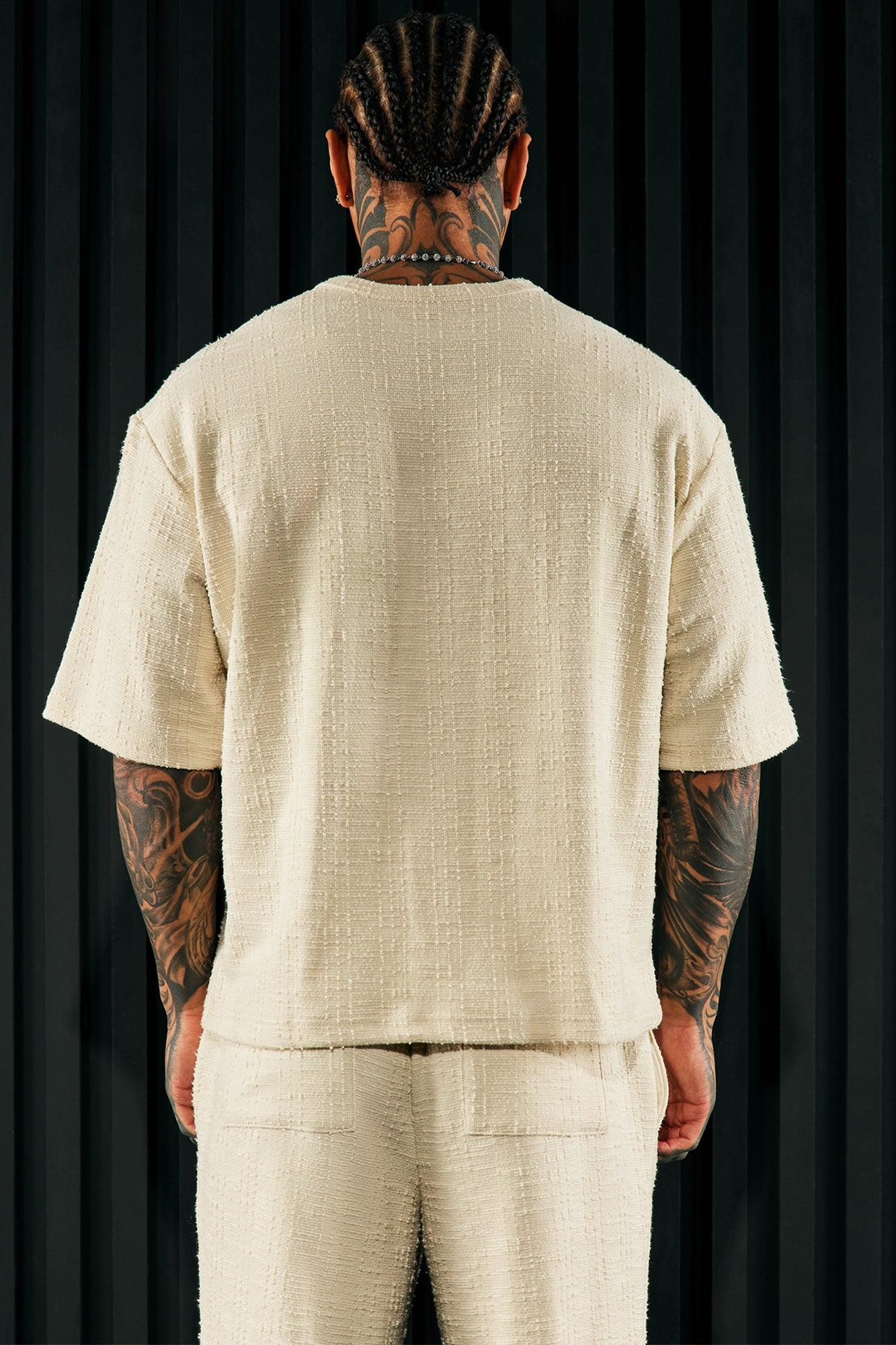 Jordan Textured Short Sleeve Tee - Off White Product Image
