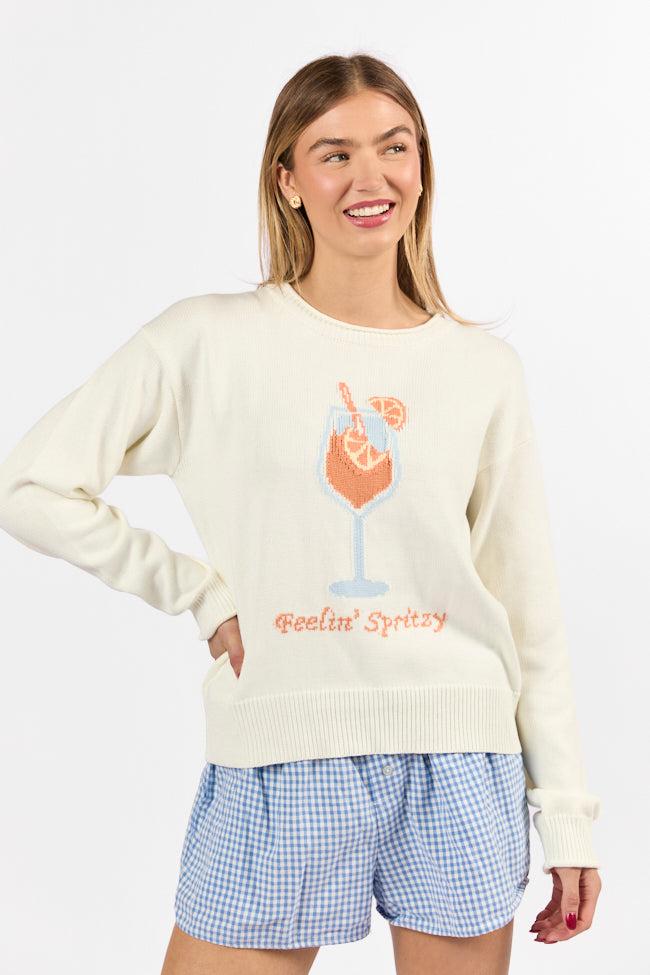 Feelin' Spritzy Ivory Multi Sweater Product Image