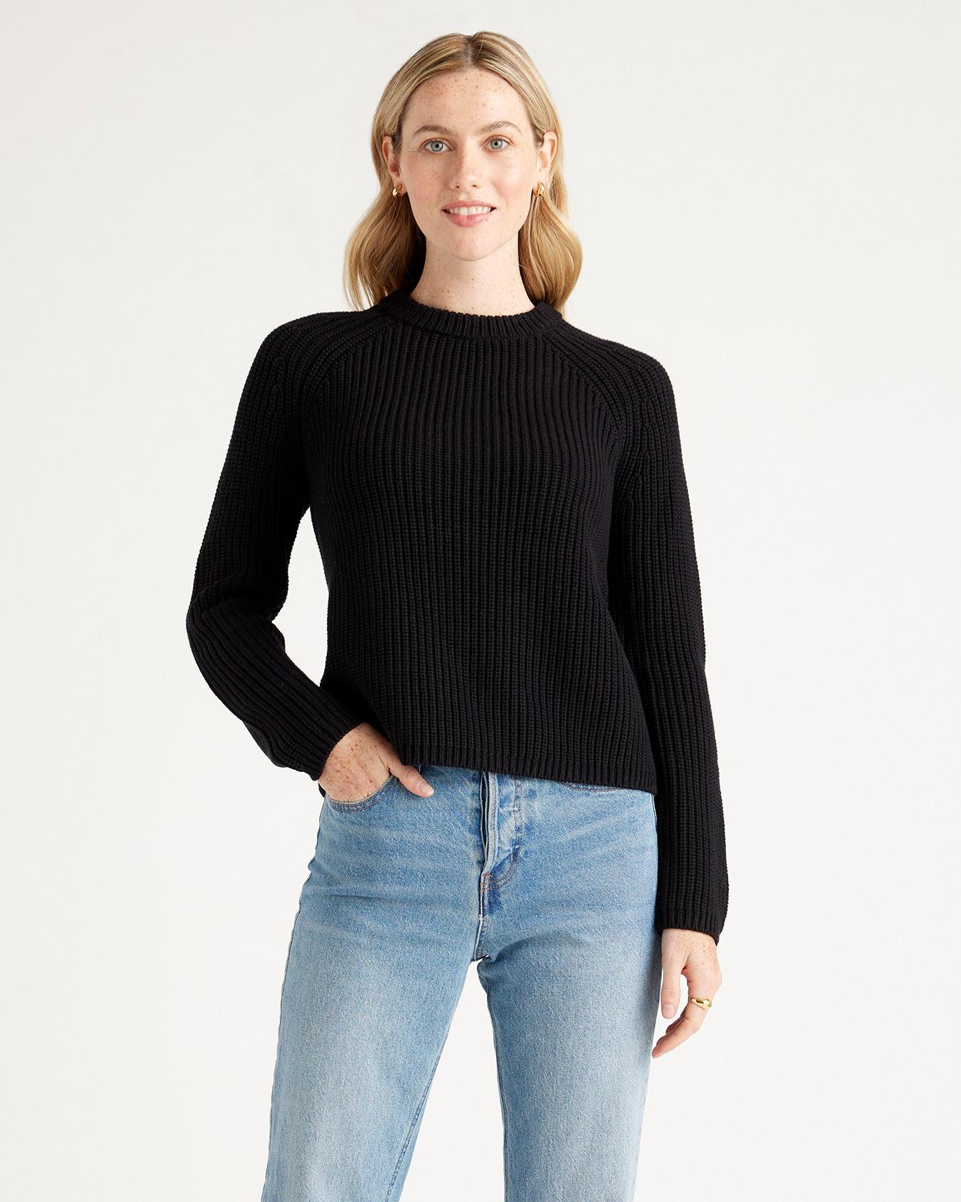 Quince | Women's Fisherman Crew Sweater Organic Cotton Product Image