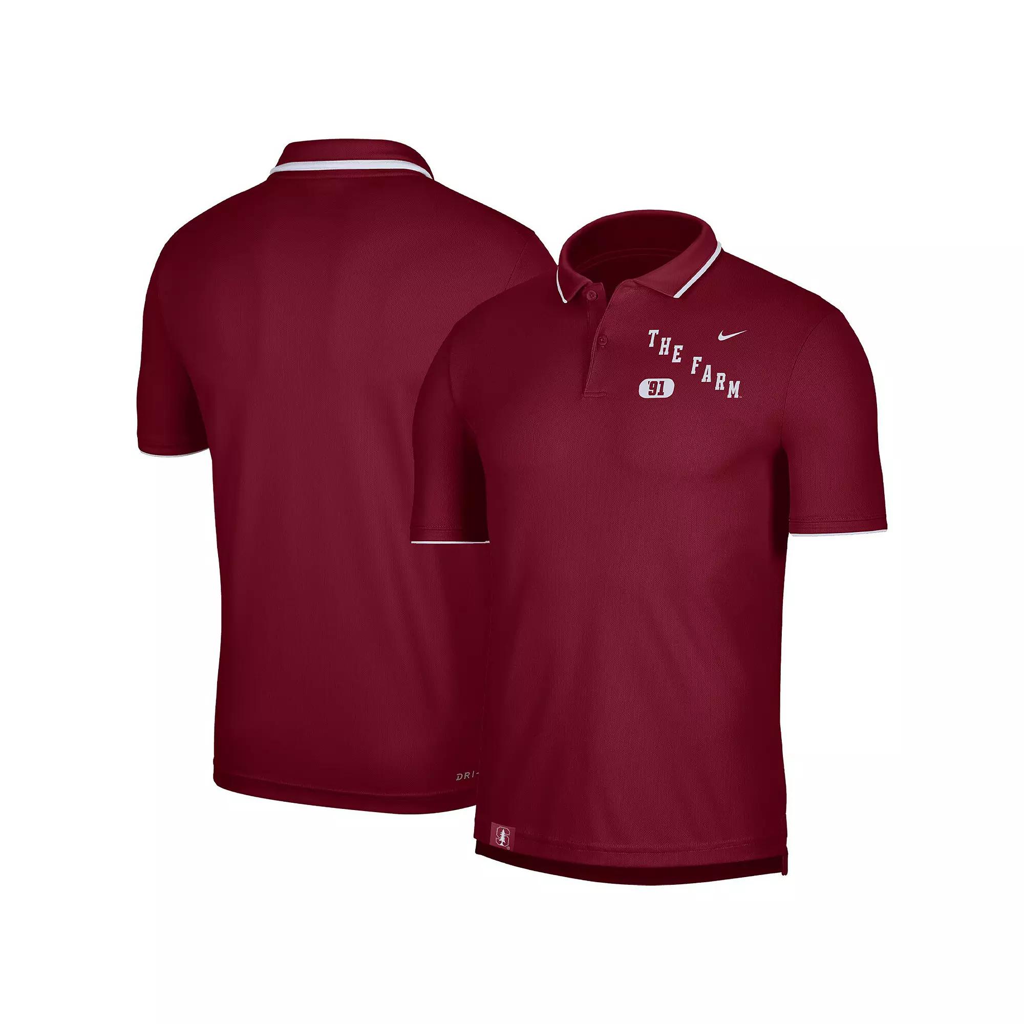Men's Nike Cardinal Stanford Cardinal Wordmark Performance Polo,  Product Image