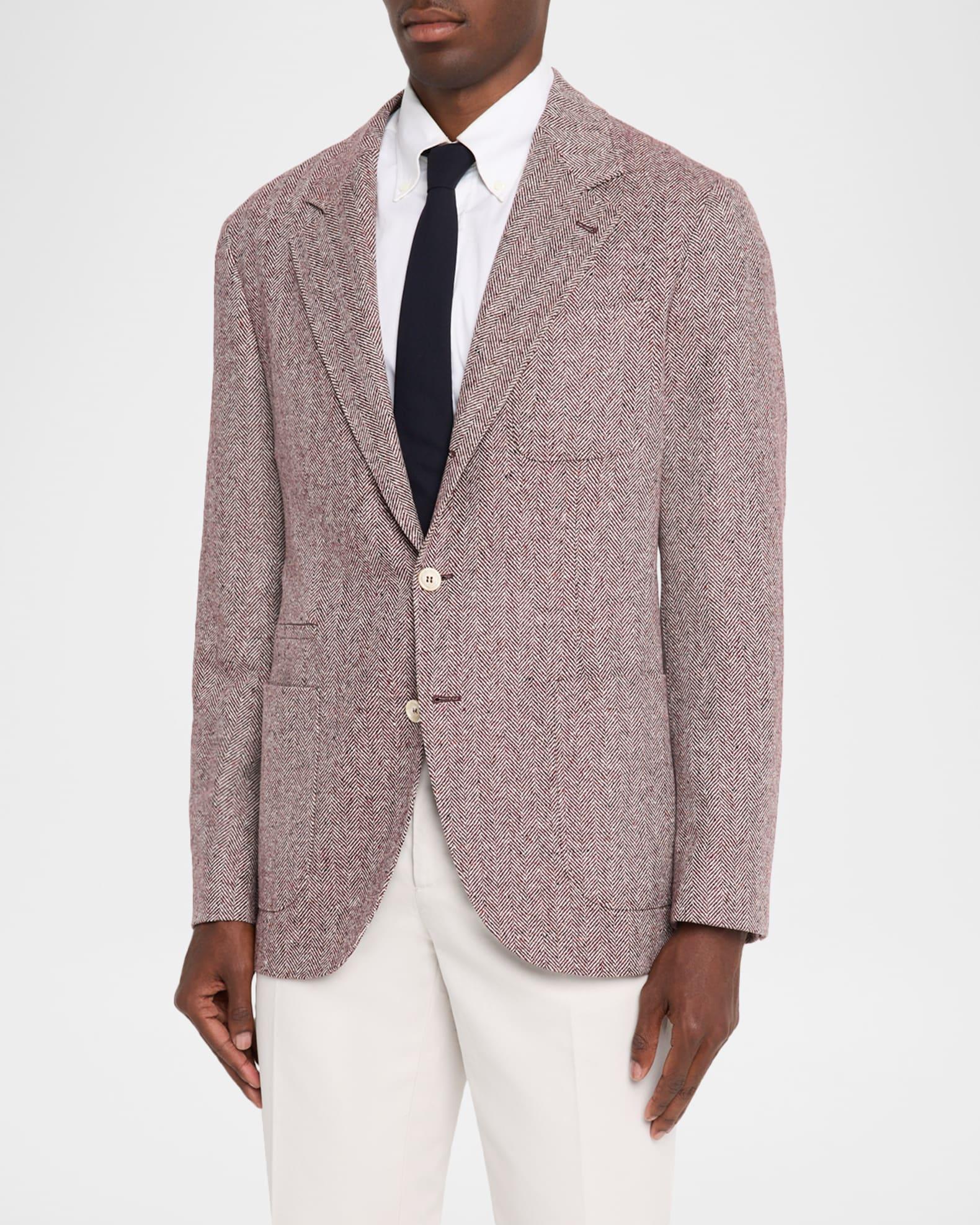 Men's Wool and Cashmere Chevron Sport Jacket Product Image