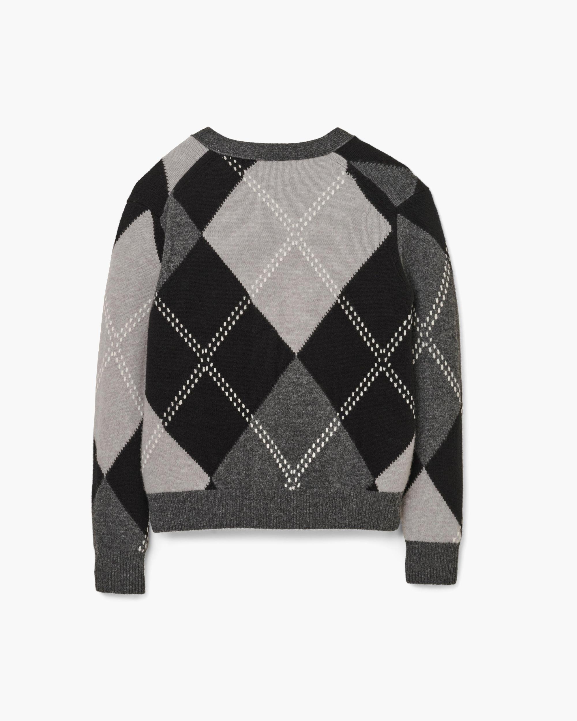 Preppy Daisy Argyle Cardigan Product Image