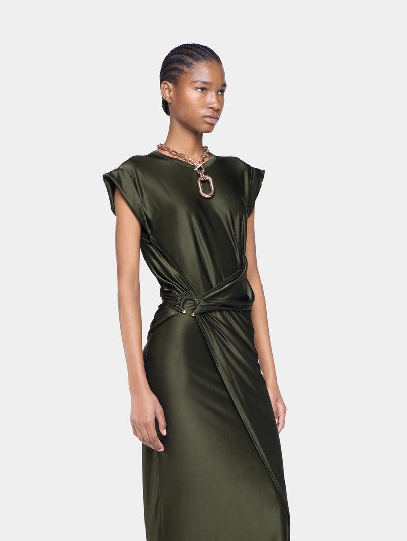 DRAPED LONG DRESS IN JERSEY Product Image