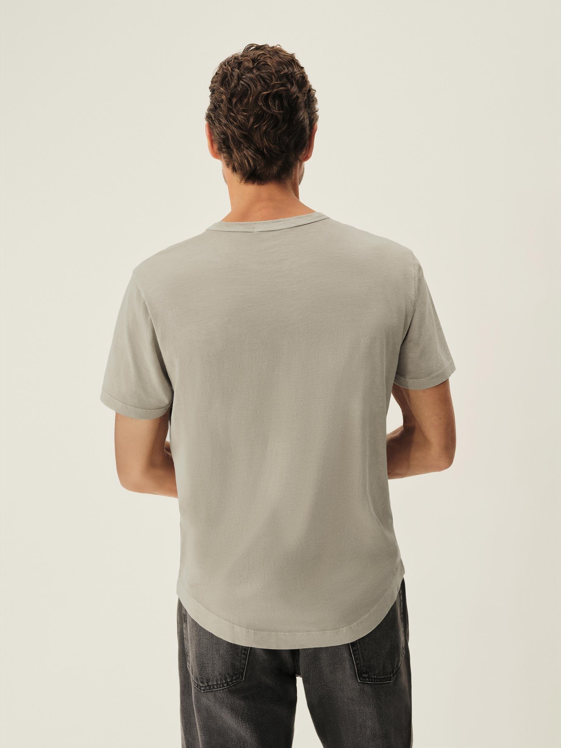 Concrete Grey Venice Wash Pima Curved Hem Tee Product Image