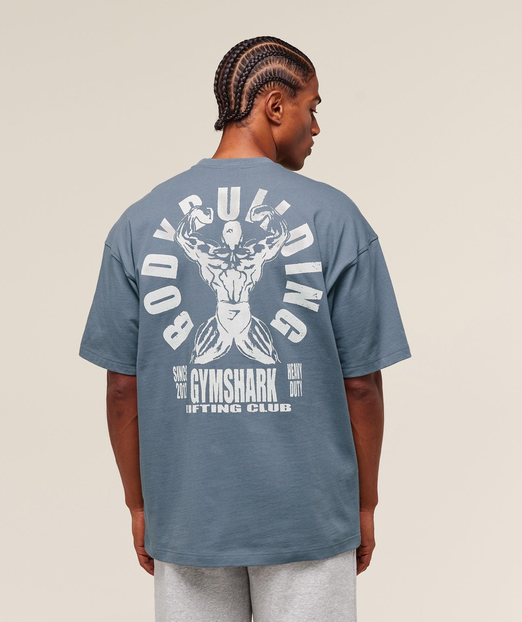 Gymshark Lifting Club Flex T-Shirt - Iron Blue Male Product Image