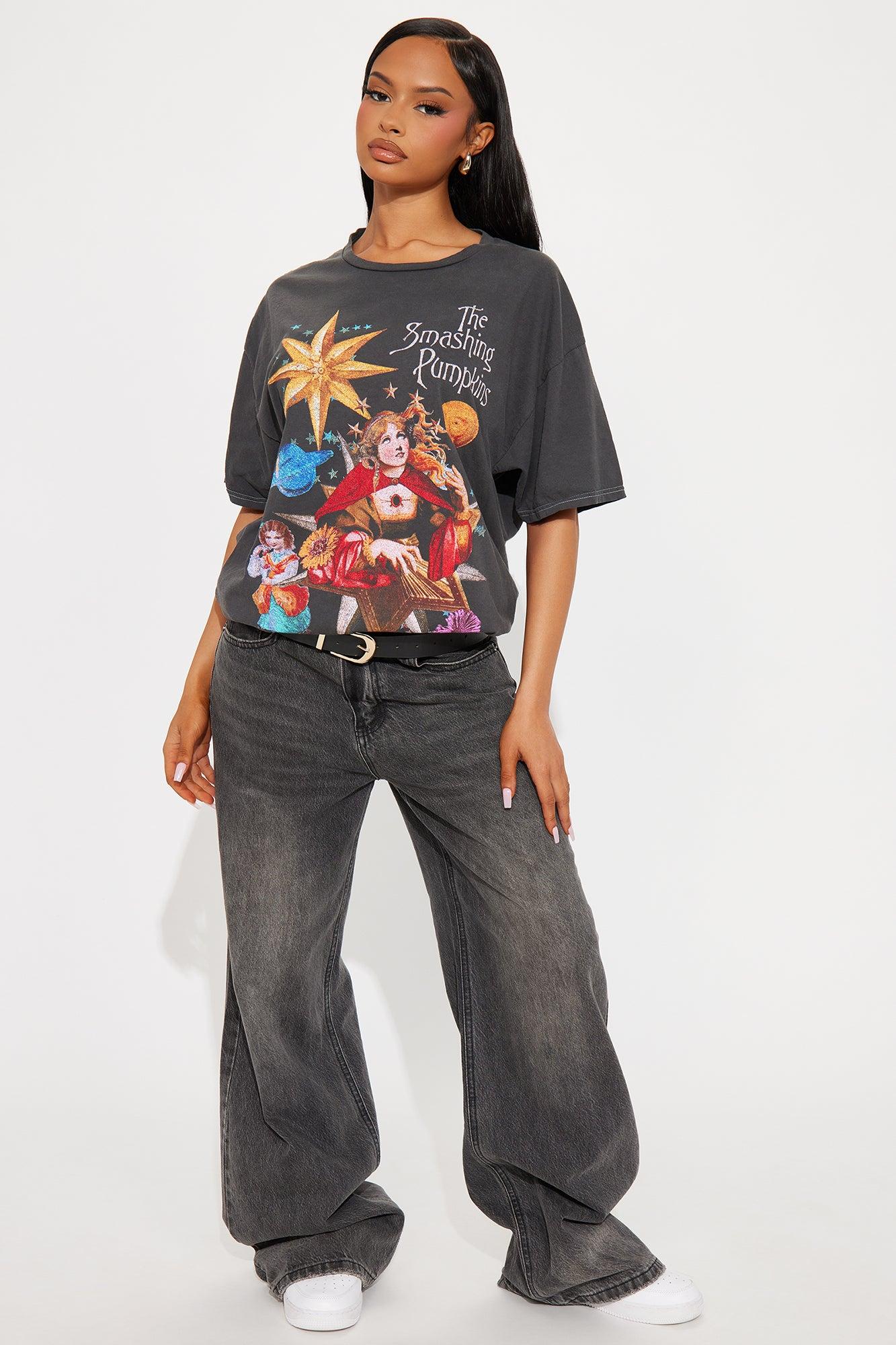 Smashing Pumpkins Oversized Washed Tee - Black Product Image