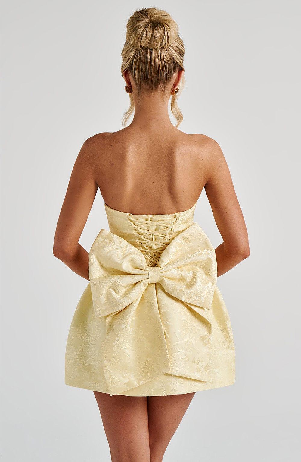 Elenora Mini Dress - Lemon Product Image
