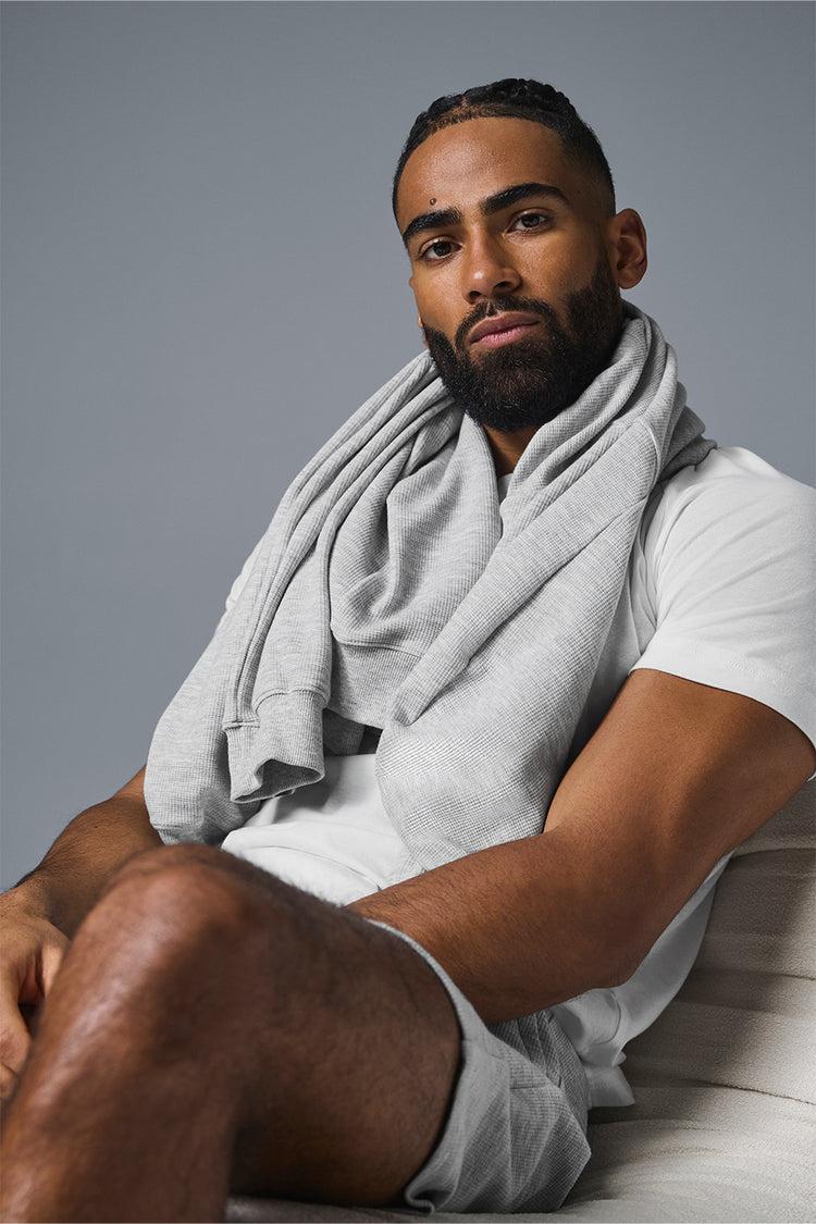 Micro Waffle Fast Break Hoodie - Athletic Heather Grey Product Image