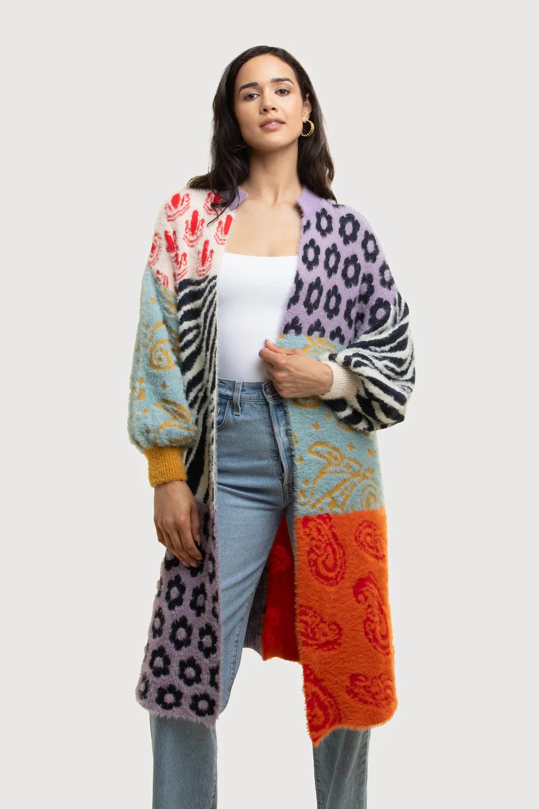 Soft Multi Patterned Cardigan Product Image