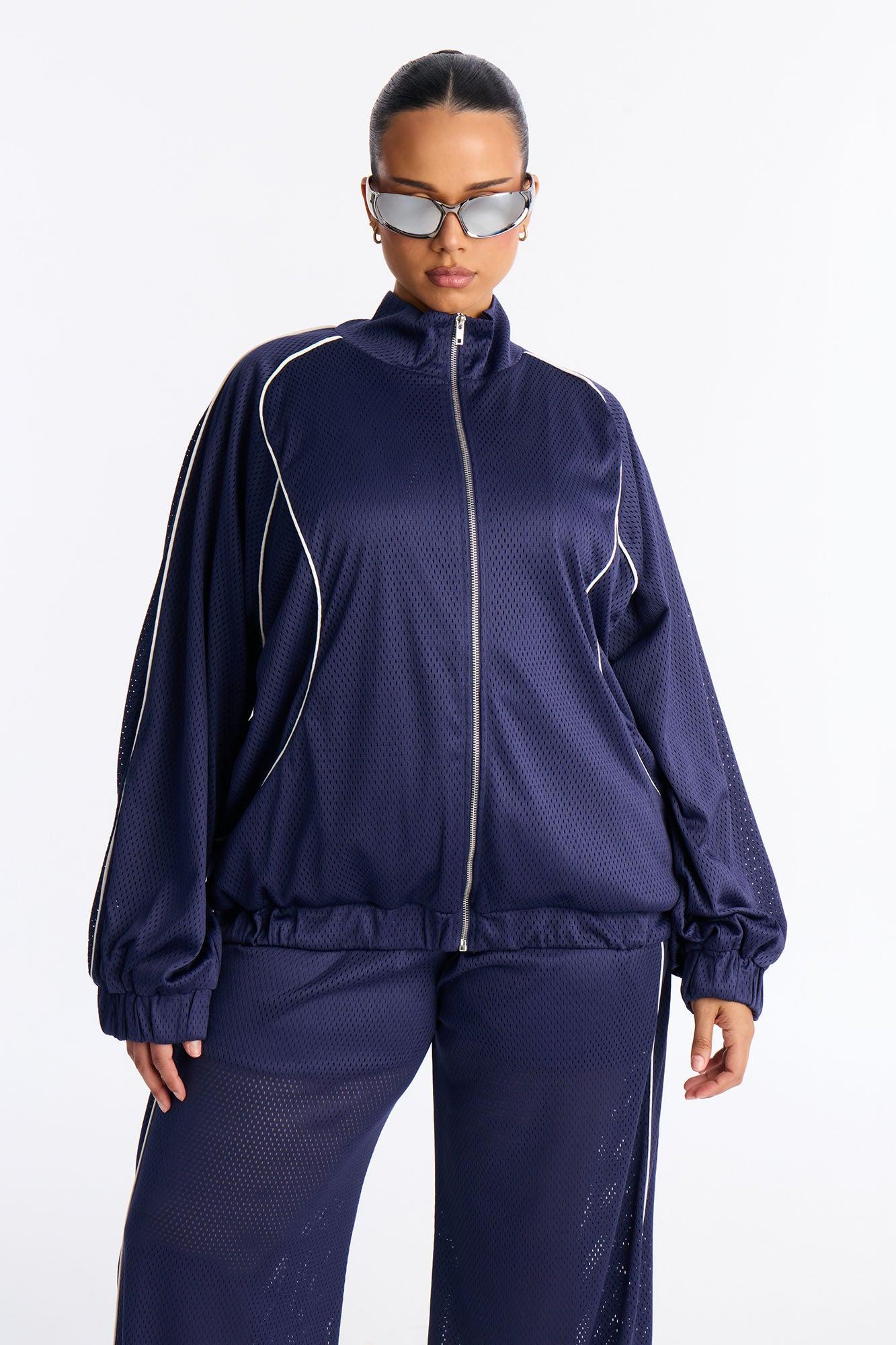 Milianna Sweatshirt Zip Up - Navy Female Product Image