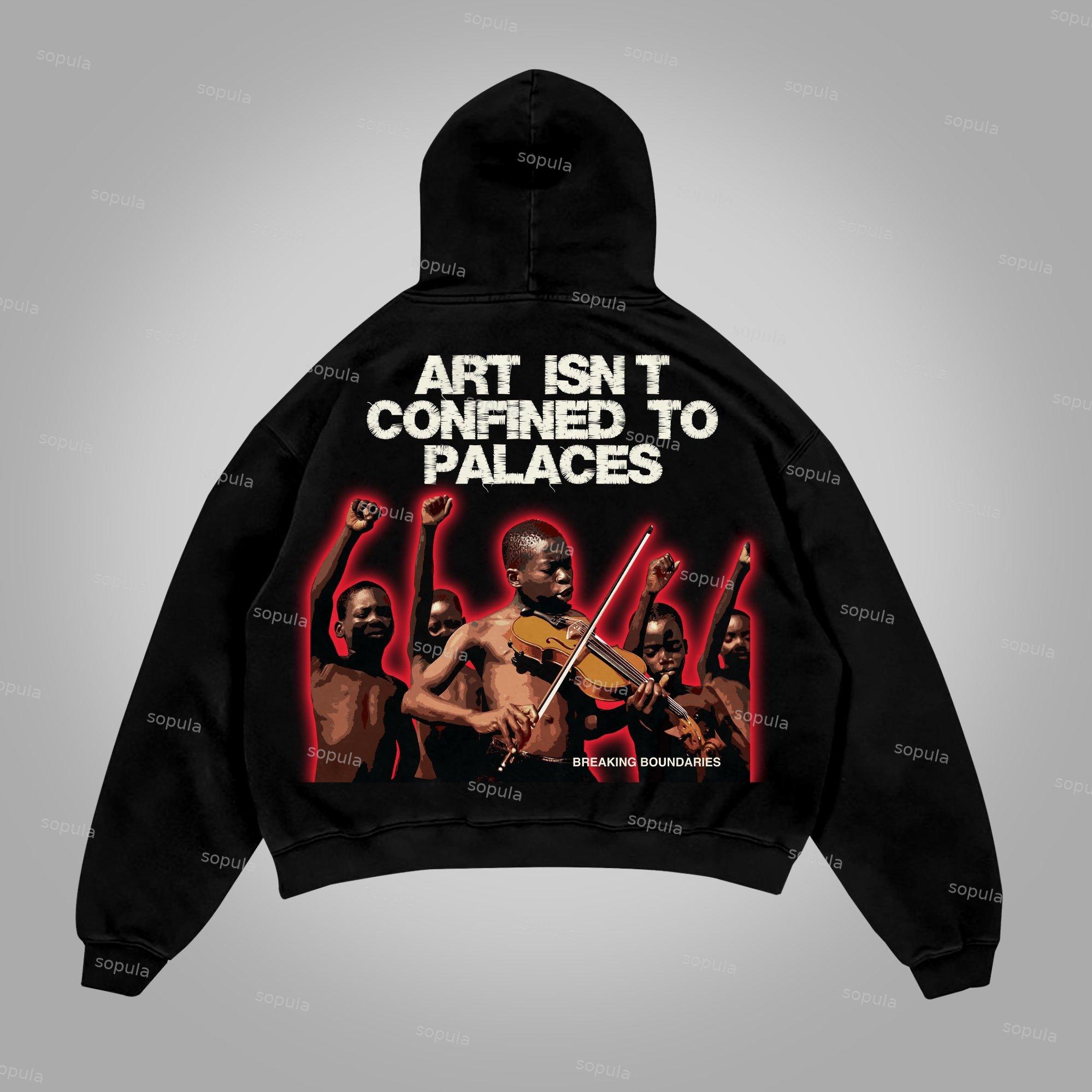 Sopula Art Without Borders Printed Graphics Cotton Pocket Hoodie Product Image