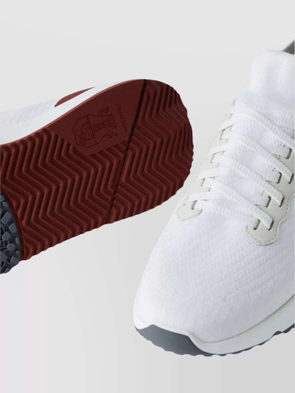 BRUNELLO CUCINELLI Cotton Knit Runners In White Product Image