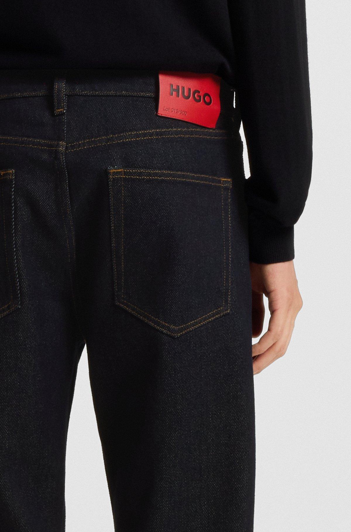 Regular-fit jeans in faded dark-blue denim Product Image