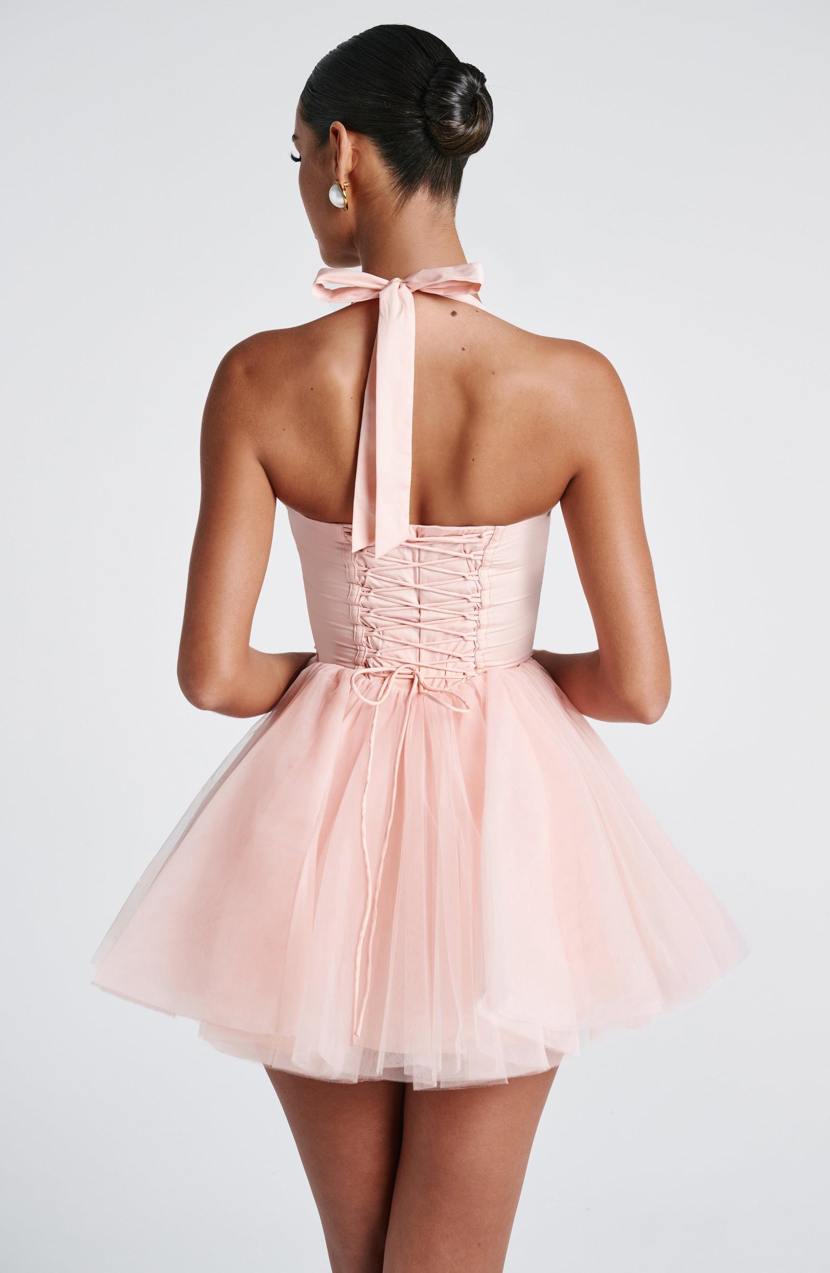 Keely Mini Dress - Soft Peach Product Image