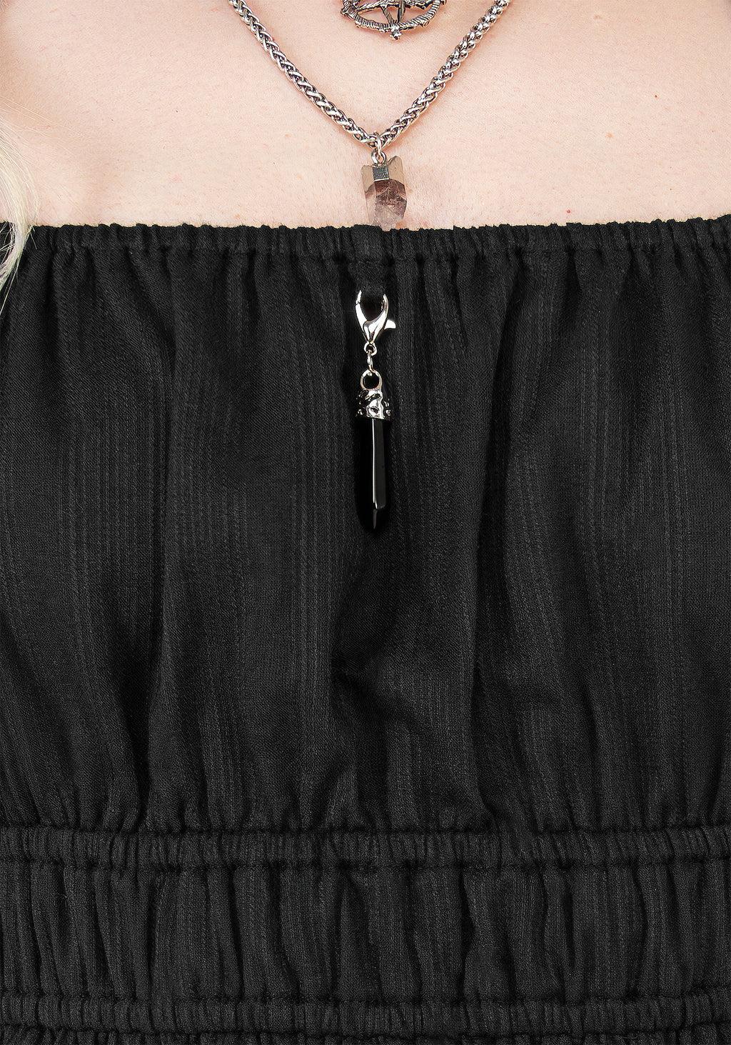 Obsidian Cotton Smock Midi Dress Product Image