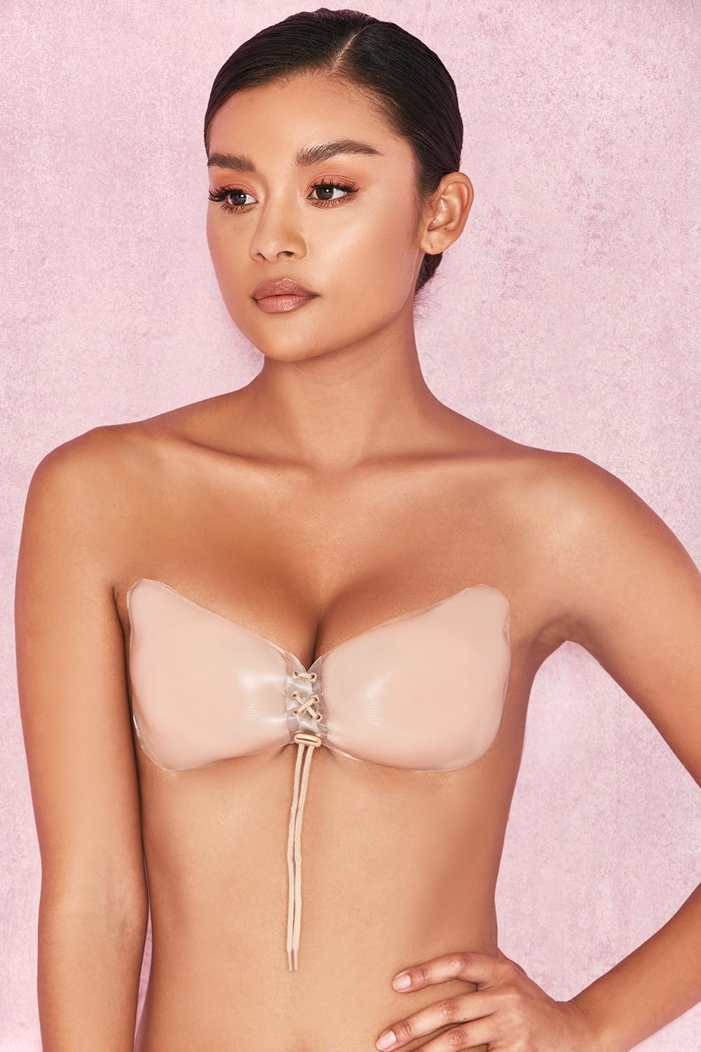  silicon push up invisible bra - beige Product Image