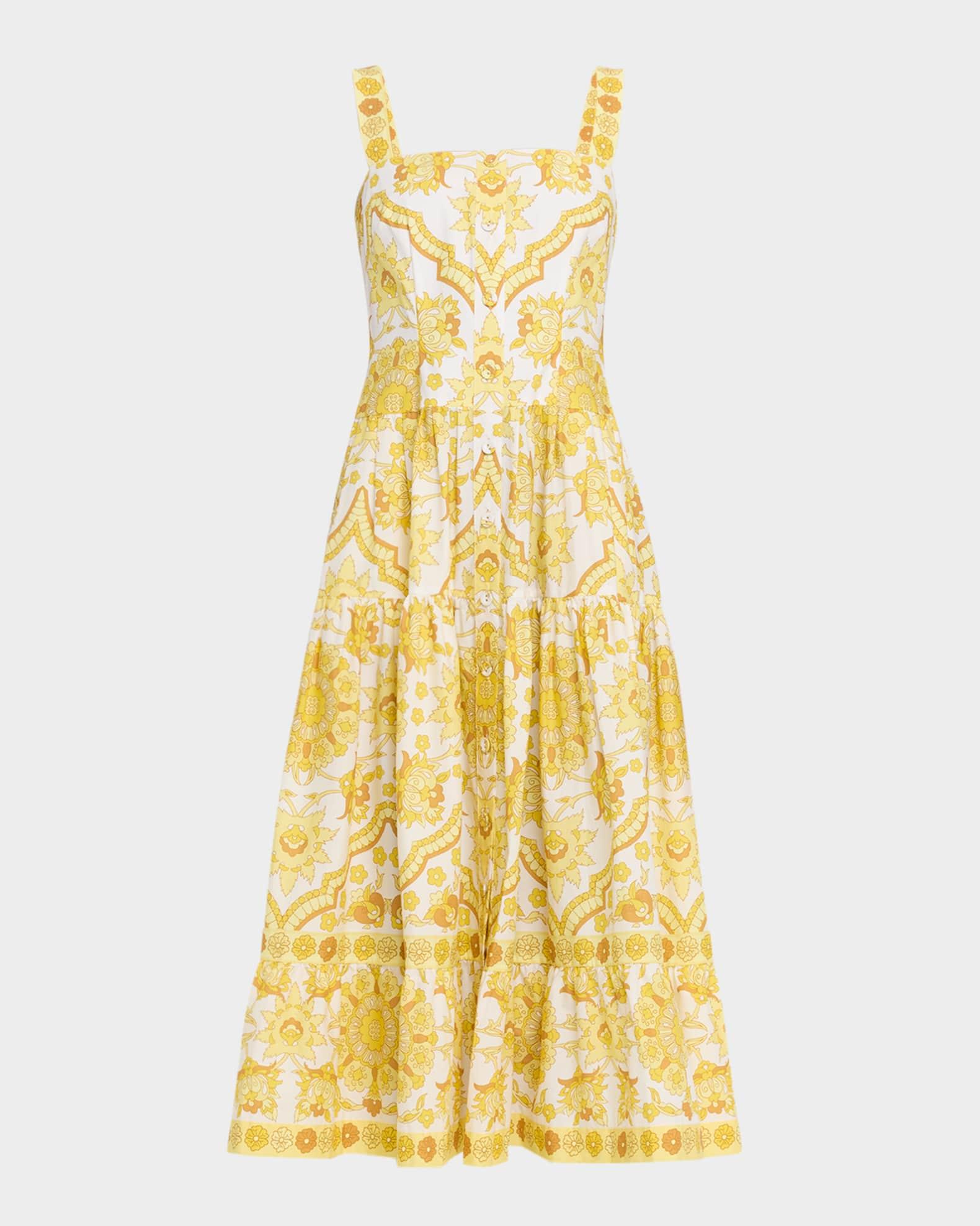 Margarita Sleeveless Tiered Midi Dress Product Image