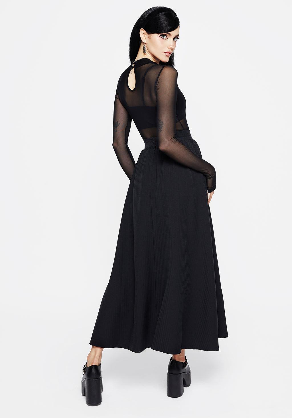 Haunted Midaxi Herringbone Skirt Product Image