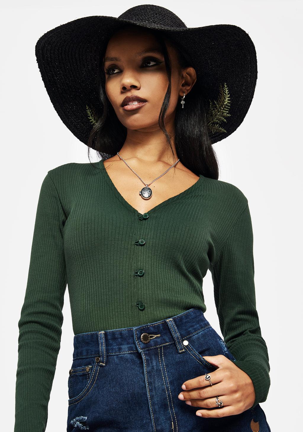 Osmunda Fern Embroidered Sun Hat Product Image