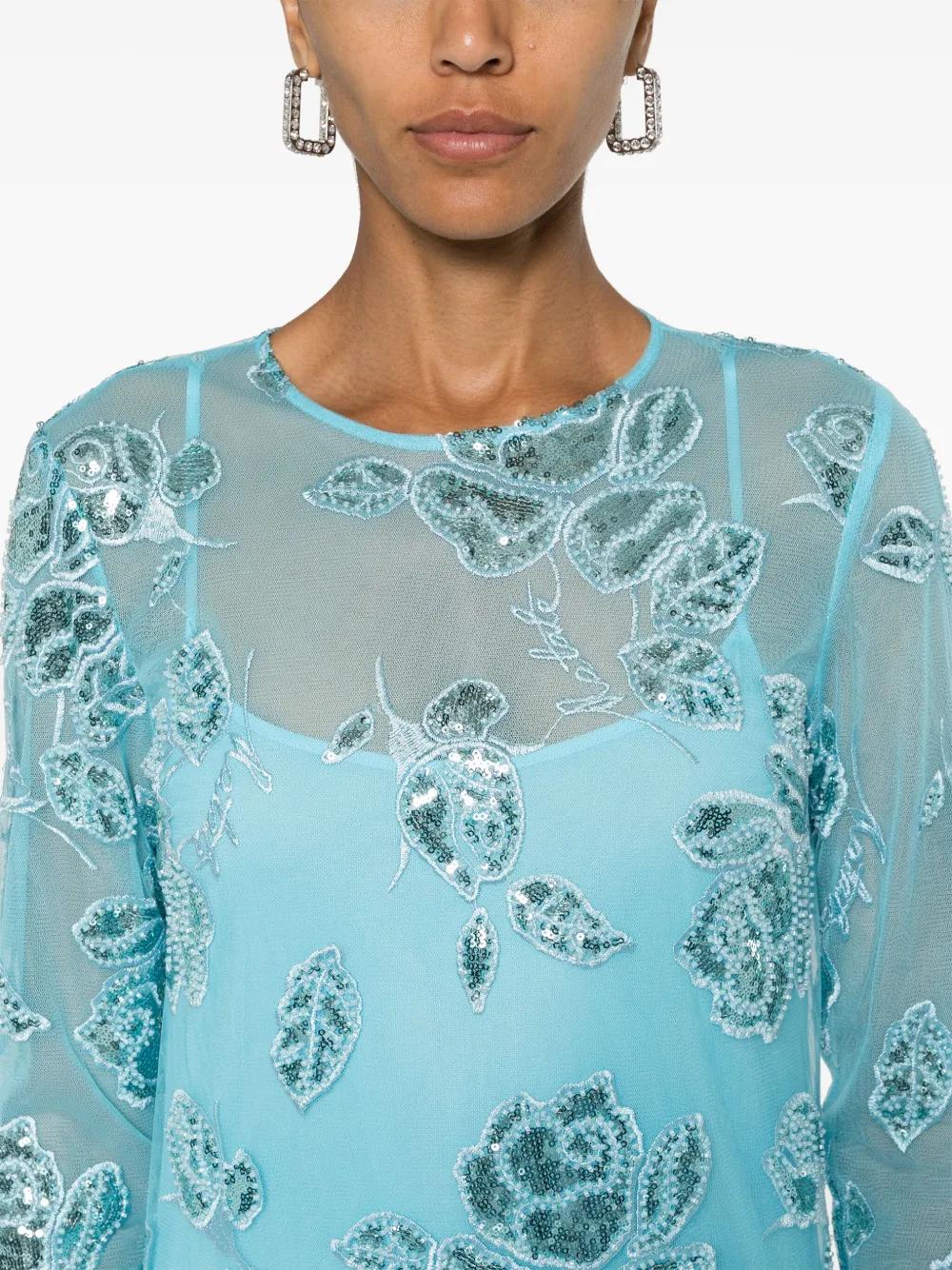 floral-embroidery maxi dress Product Image