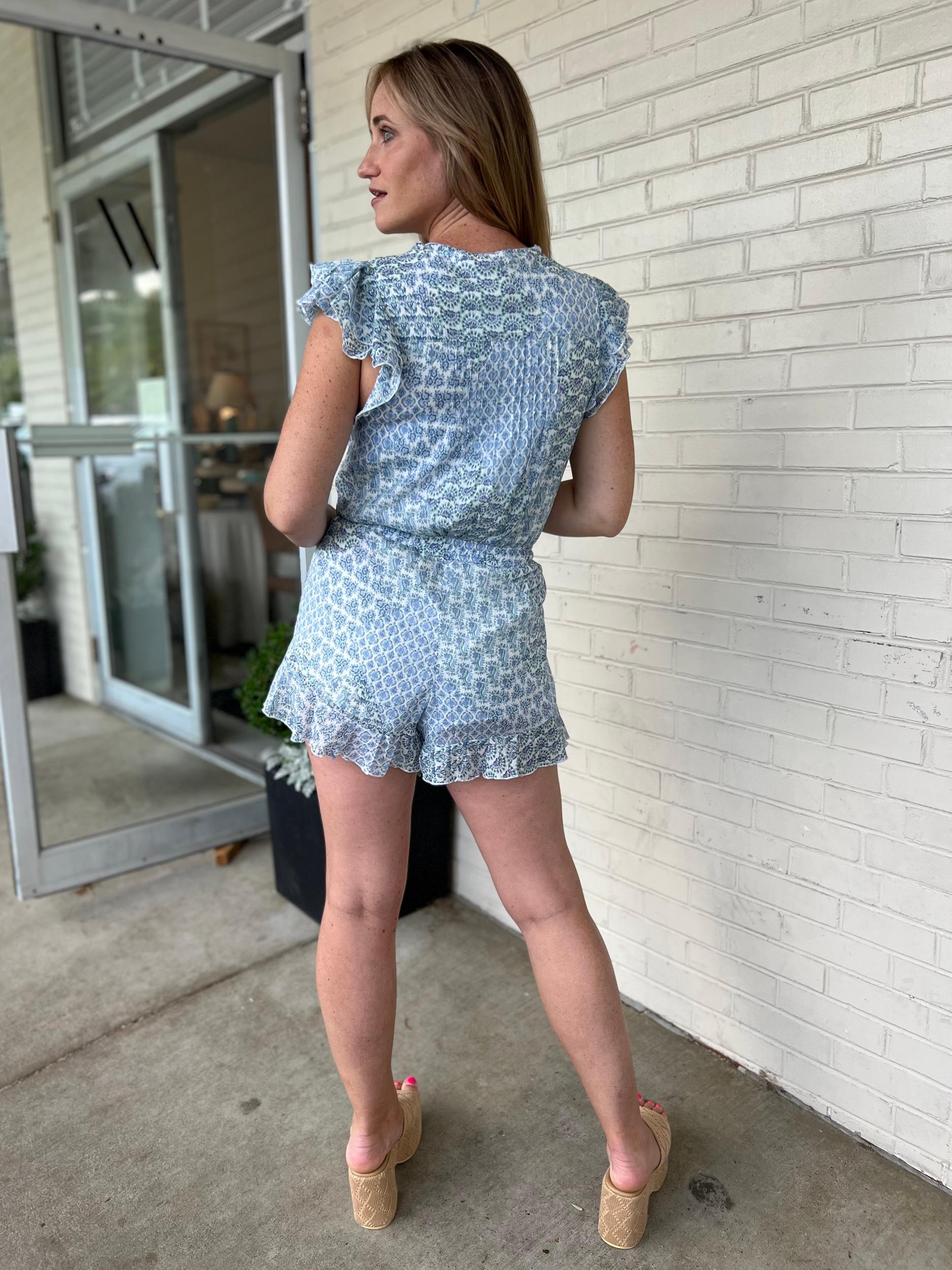 Elia Flutter Sleeve Romper Product Image