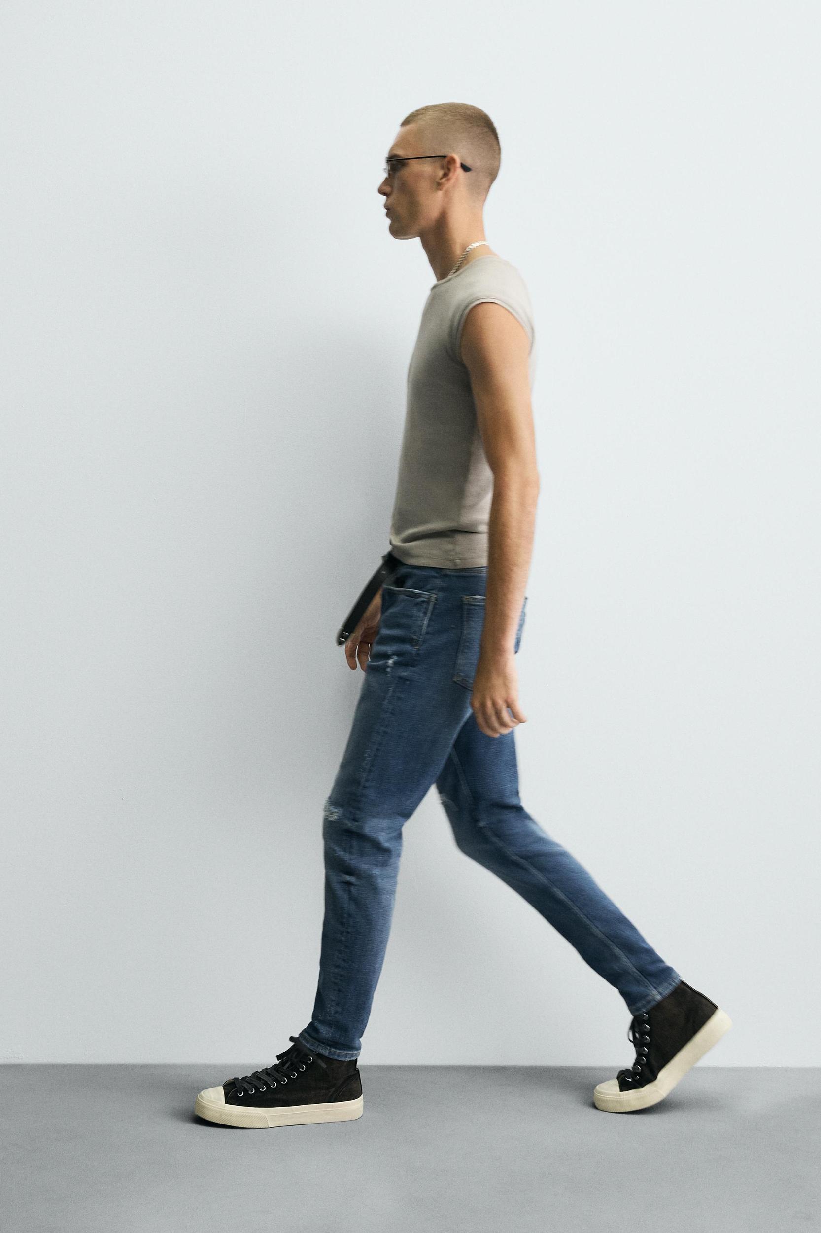 RIPPED SKINNY FIT JEANS Product Image