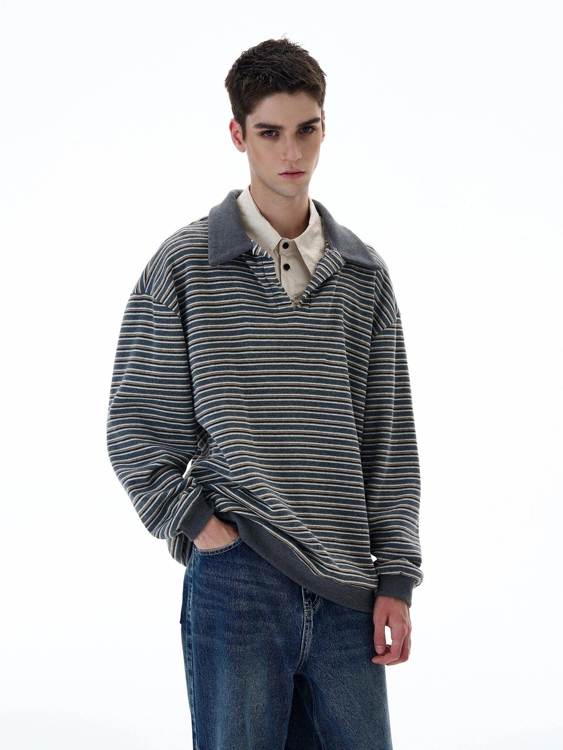 RT No. 20007 KNIT COLLAR SWEATER Product Image