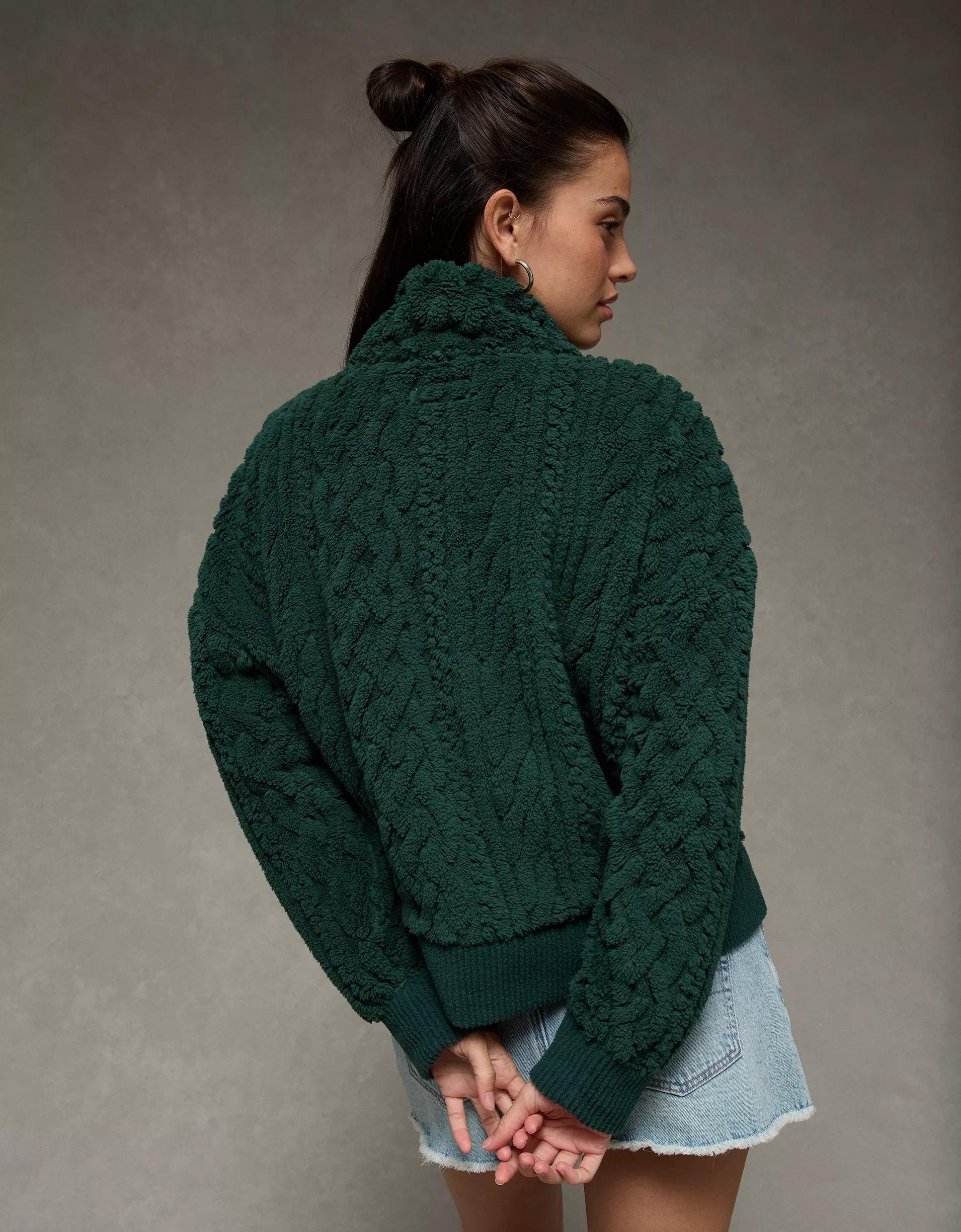 AE Cable Sherpa Full-Zip Sweatshirt Product Image