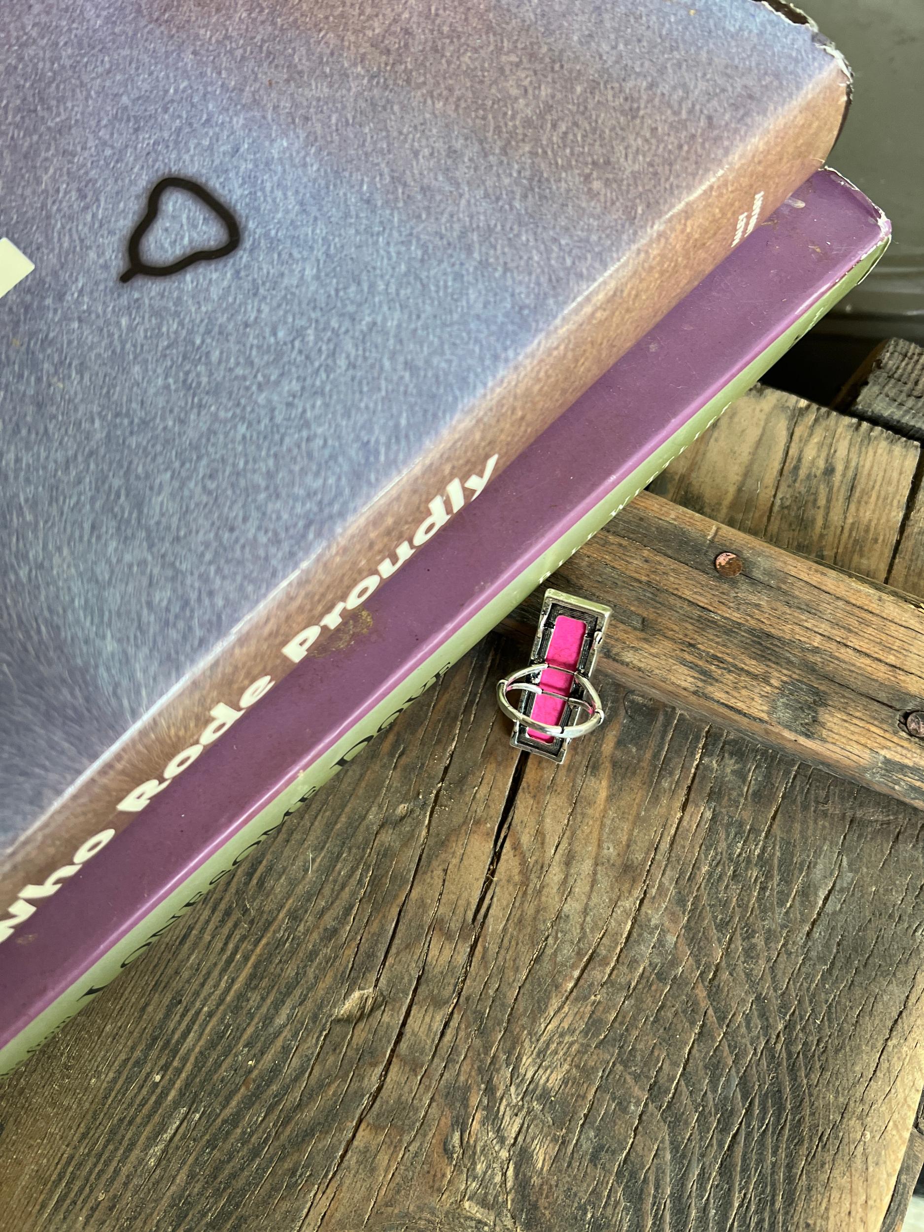 Adjustable Pink Bar Ring Product Image