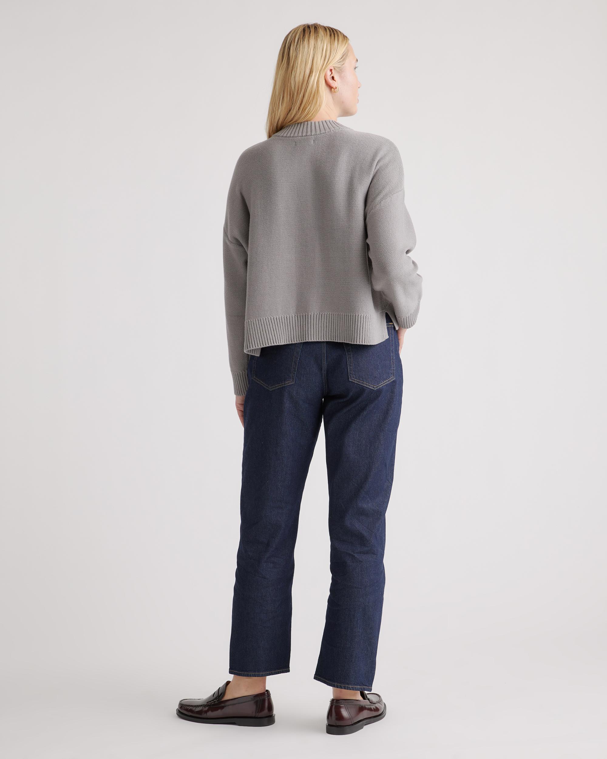 Quince | Women's Cropped Cardigan Sweater Organic Cotton Product Image