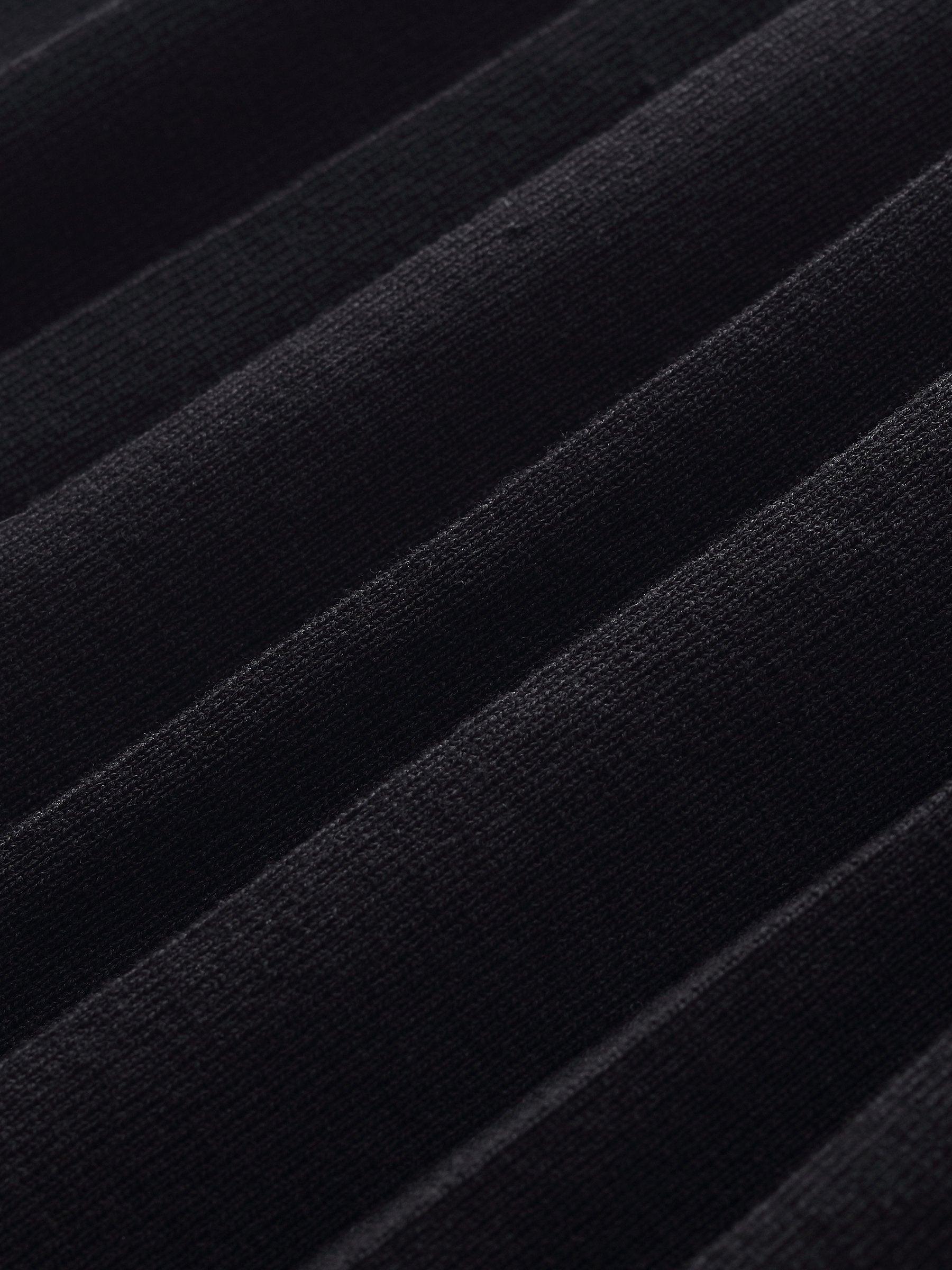 Tencel Blend Openwork Knit Top And Pleated Skirt Two-Piece Set Product Image