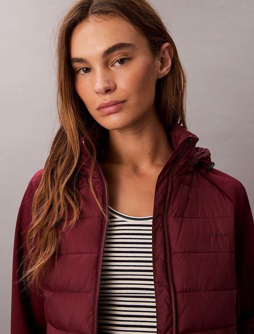 Mixed Media Puffer Jacket Product Image