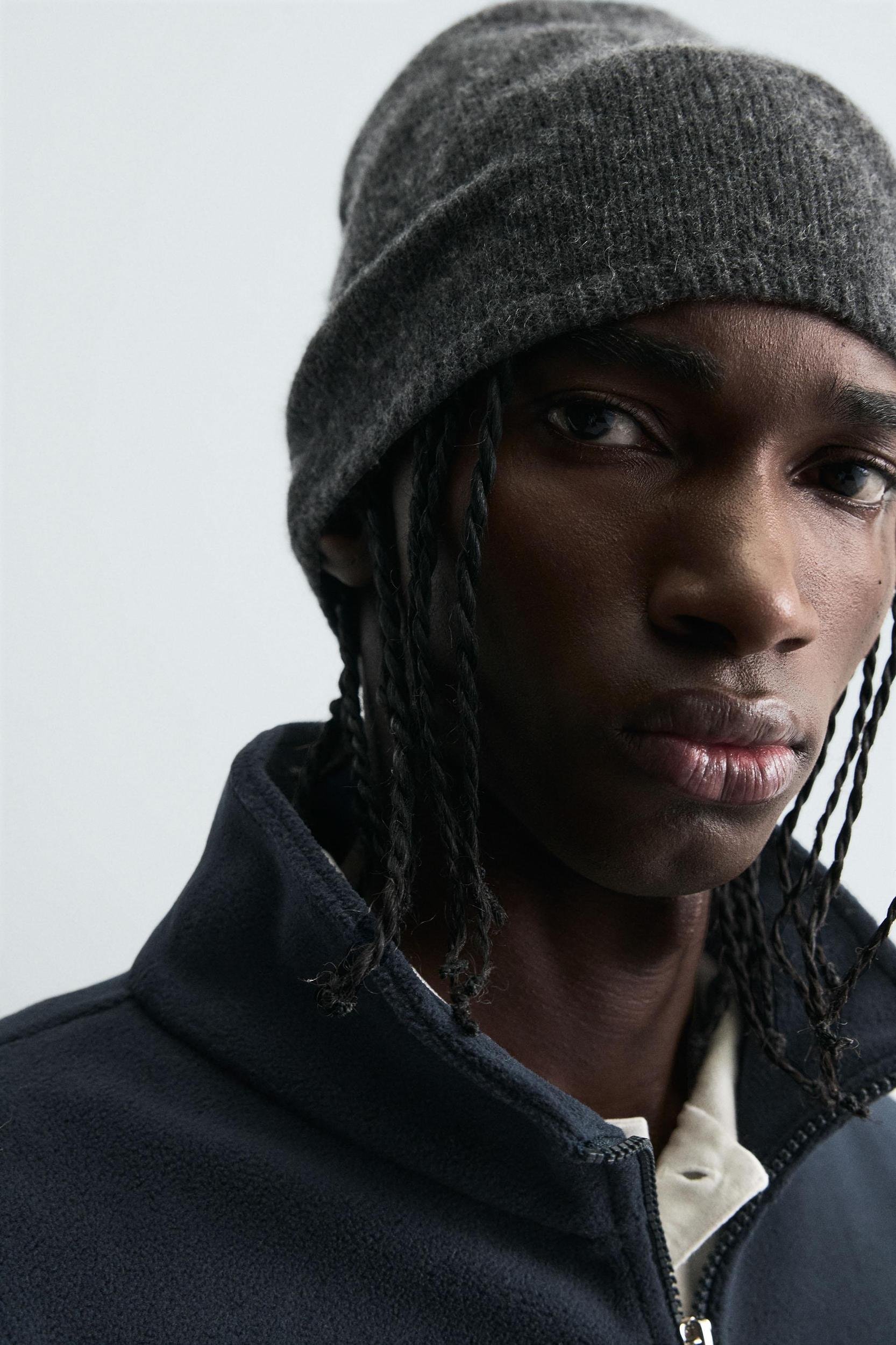 EMBROIDERED FLEECE POUCH POCKET JACKET Product Image