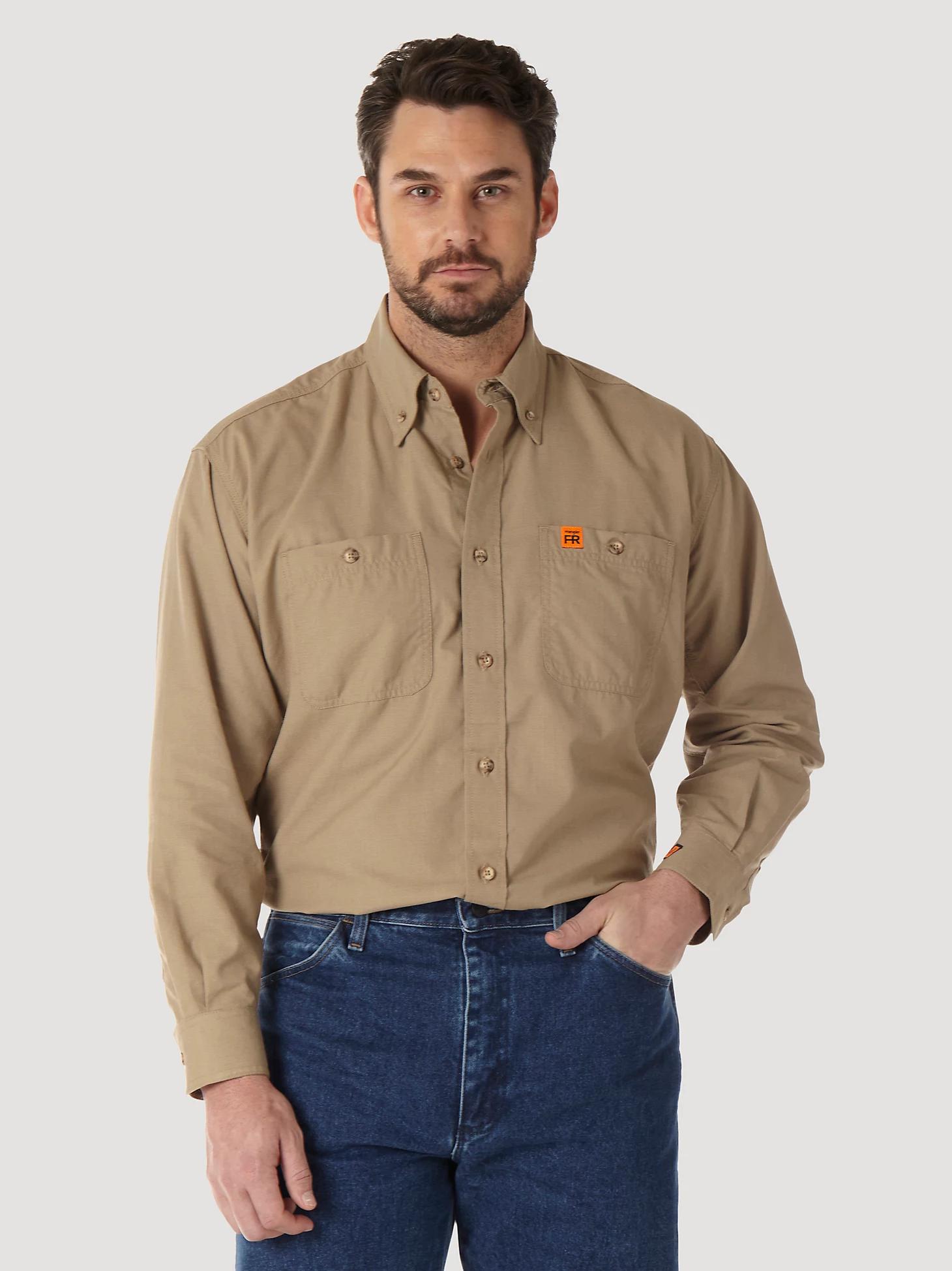 Wrangler® FR Flame-Resistant Riggs Twill Solid Work Shirt | Men's SHIRTS | Wrangler® Product Image