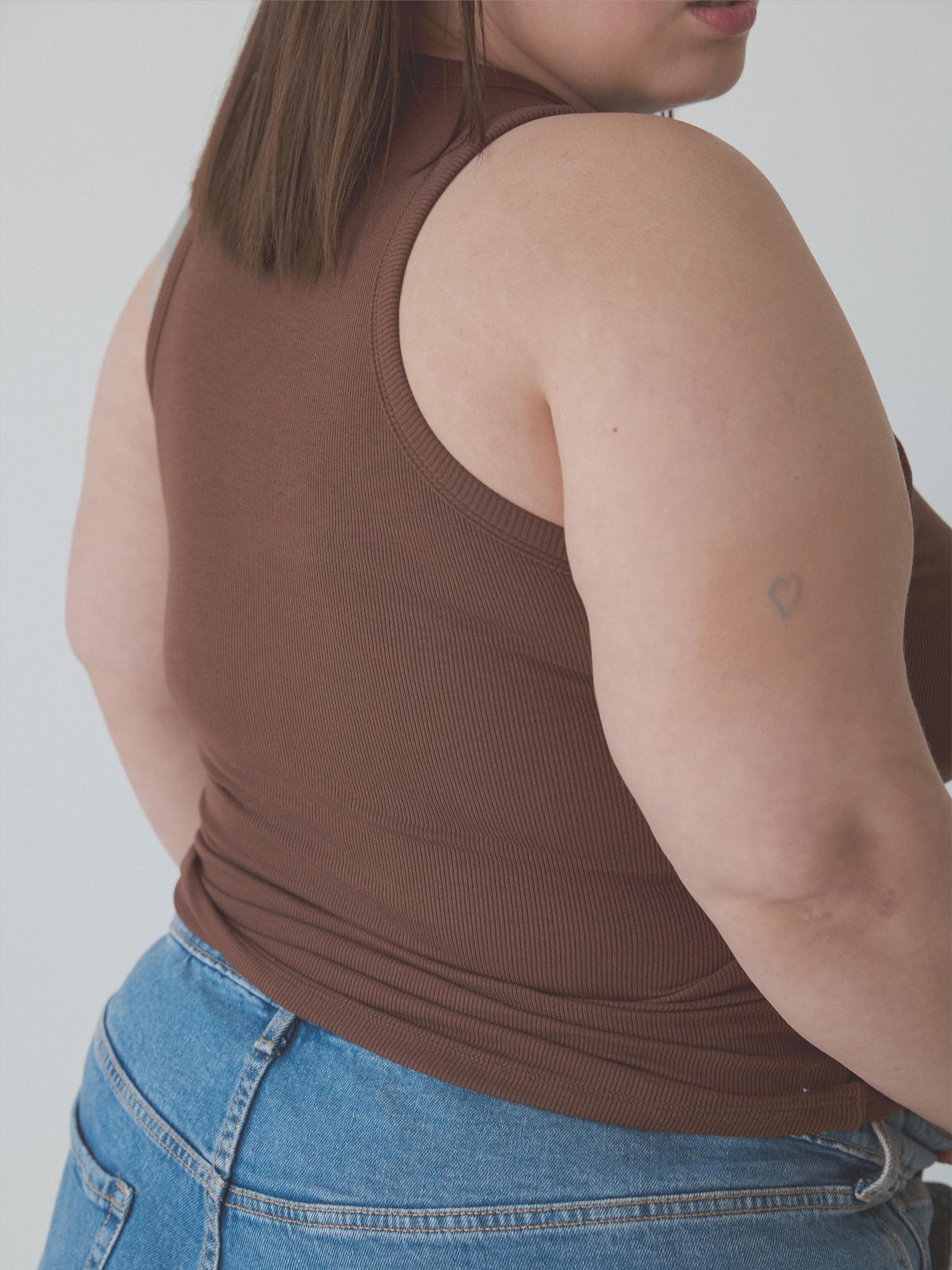 Chunky Binding Ribbed High Neck Brami (Full Length) Product Image