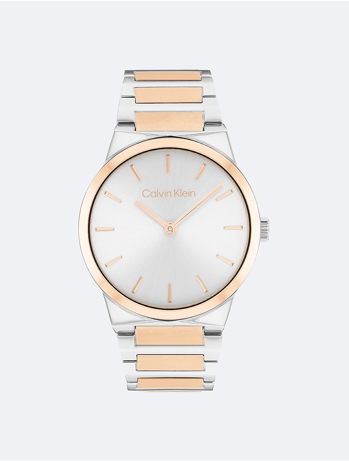 Calvin Klein Womens Minimalist Integrated Link Bracelet 32mm Watch - Metallic Product Image