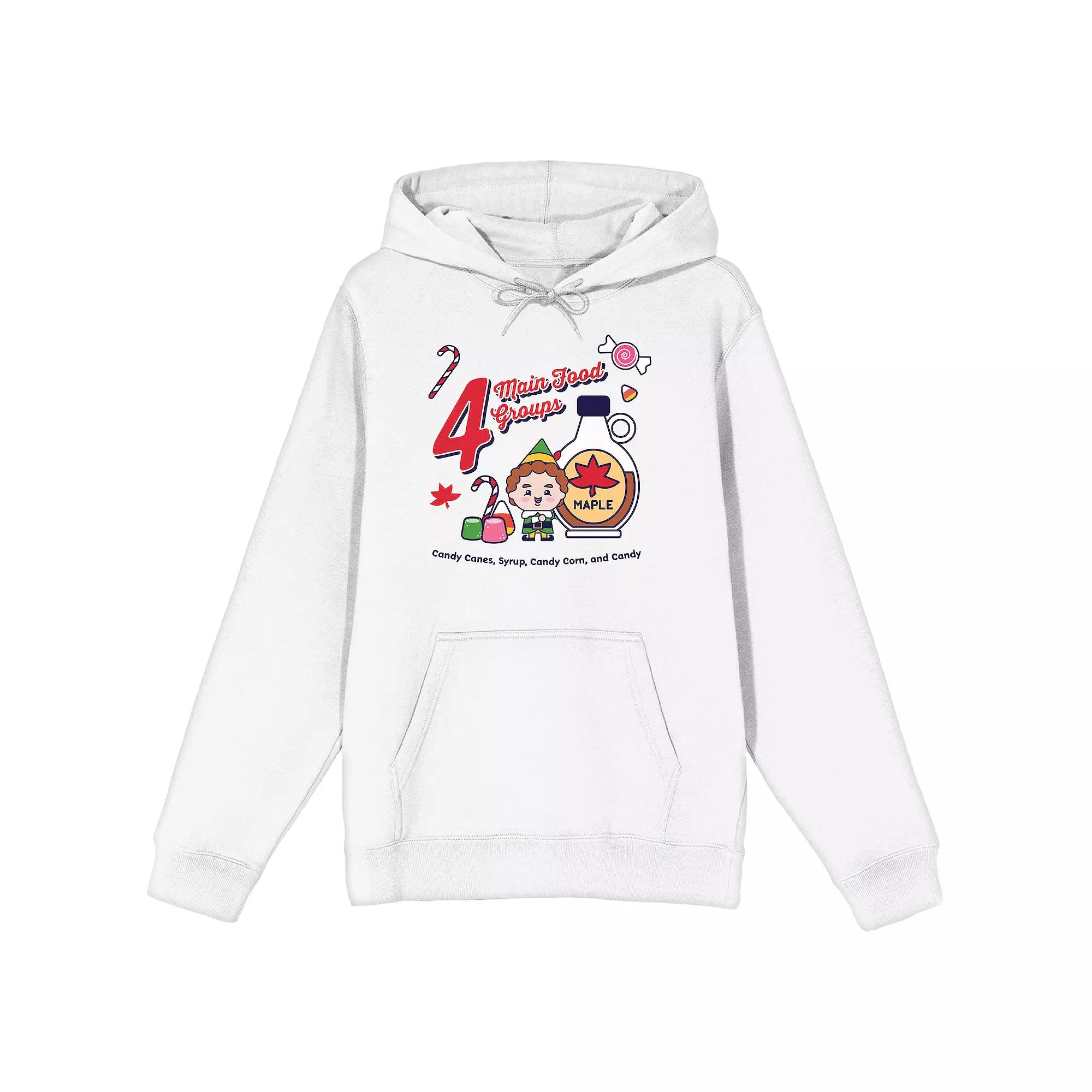 Men's Four Main Food Groups Elf Hoodie,  Product Image
