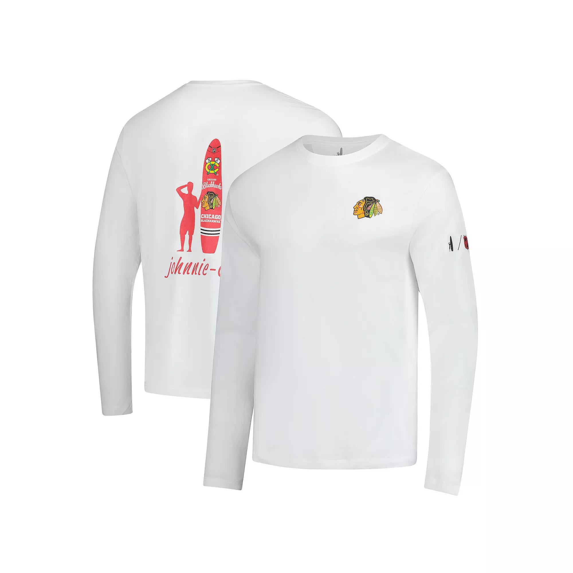 Men's johnnie-O White Chicago Blackhawks Adam Long Sleeve T-Shirt,  Product Image