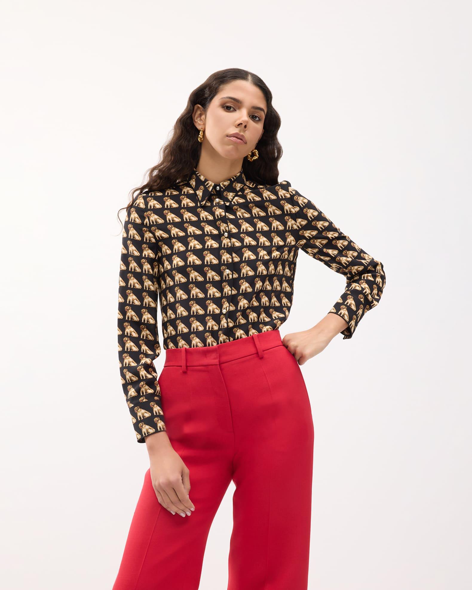 Charles Pug Crepe De Chine Blouse Product Image